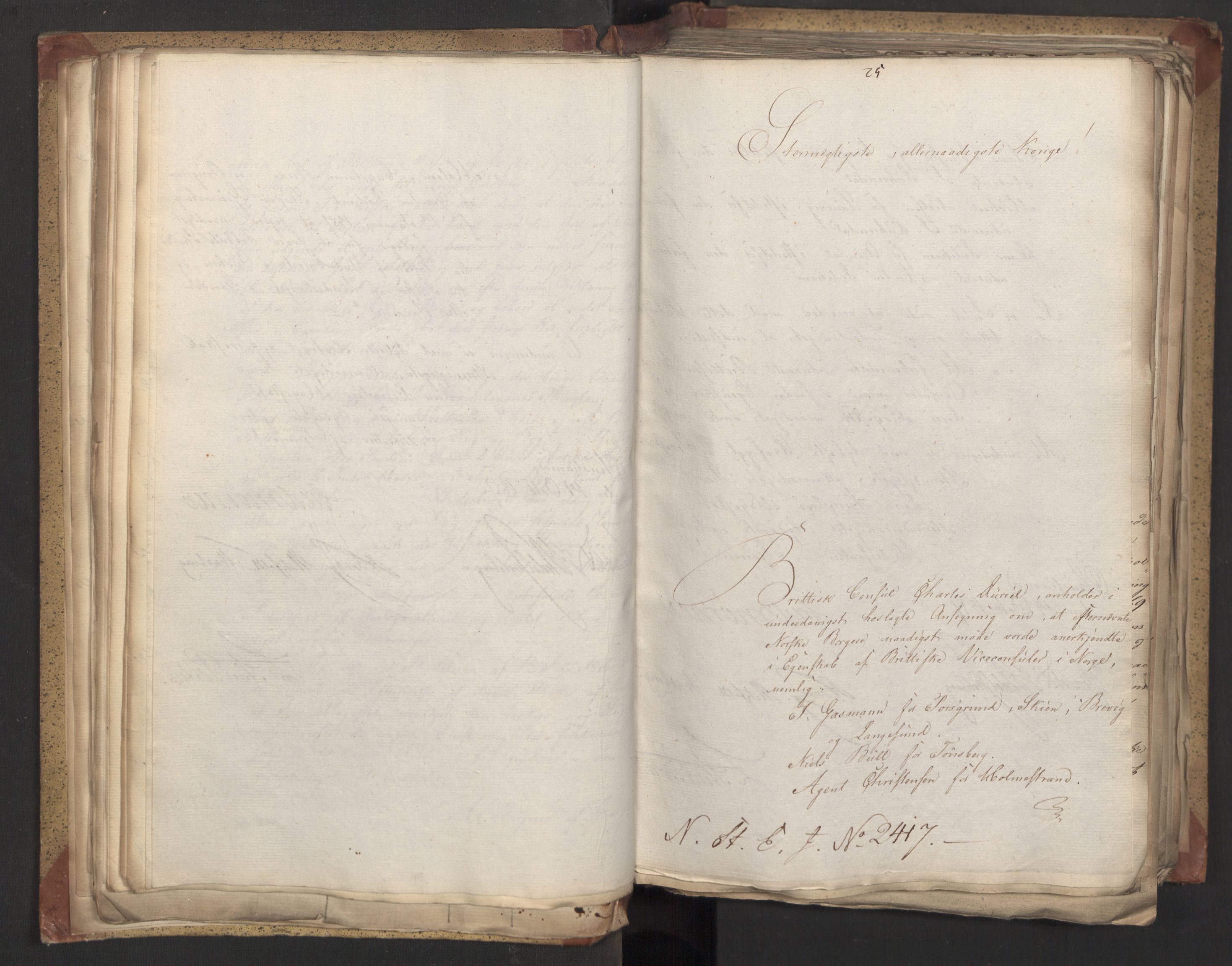 Statsrådsavdelingen i Stockholm, AV/RA-S-1003/D/Da/L0011: Regjeringsinnstillinger nr. 2393-2586, 1817, s. 58