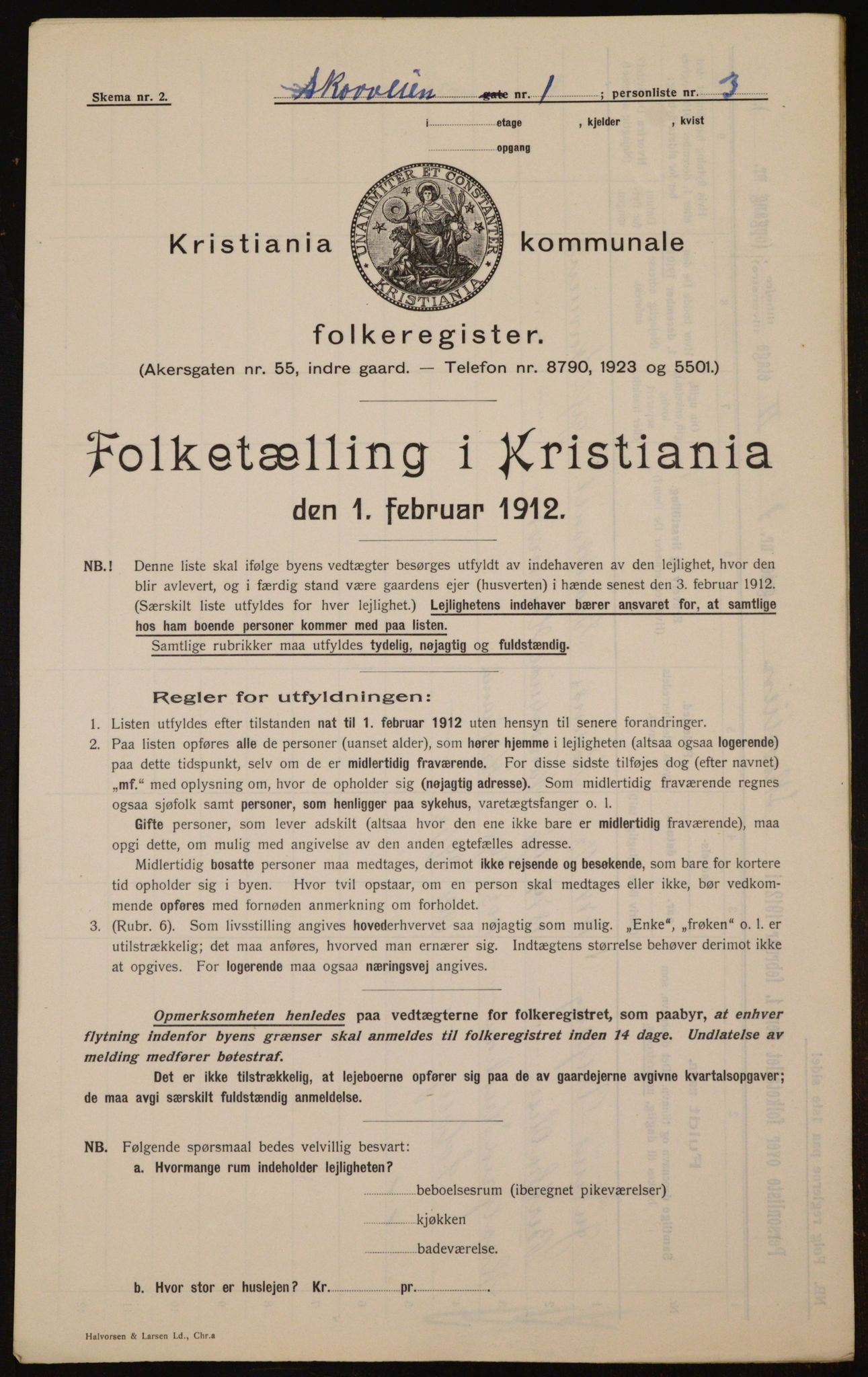 OBA, Kommunal folketelling 1.2.1912 for Kristiania, 1912, s. 96672