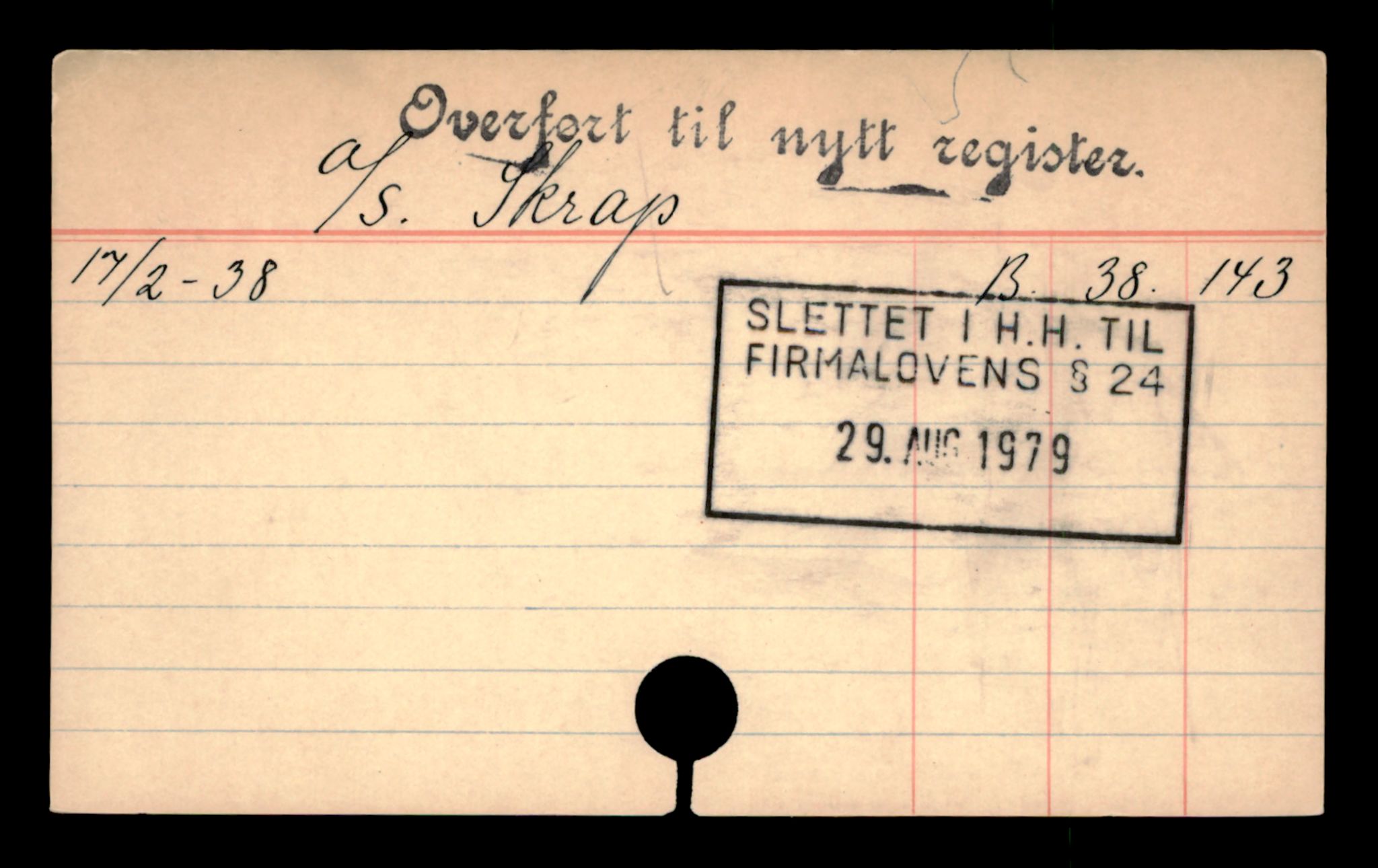 Oslo byfogd, Handelsregisteret, AV/SAT-A-10867/G/Ga/Gad/L0064: Kartotekkort - Slettede foretak, Skr-Sth, 1890-1990