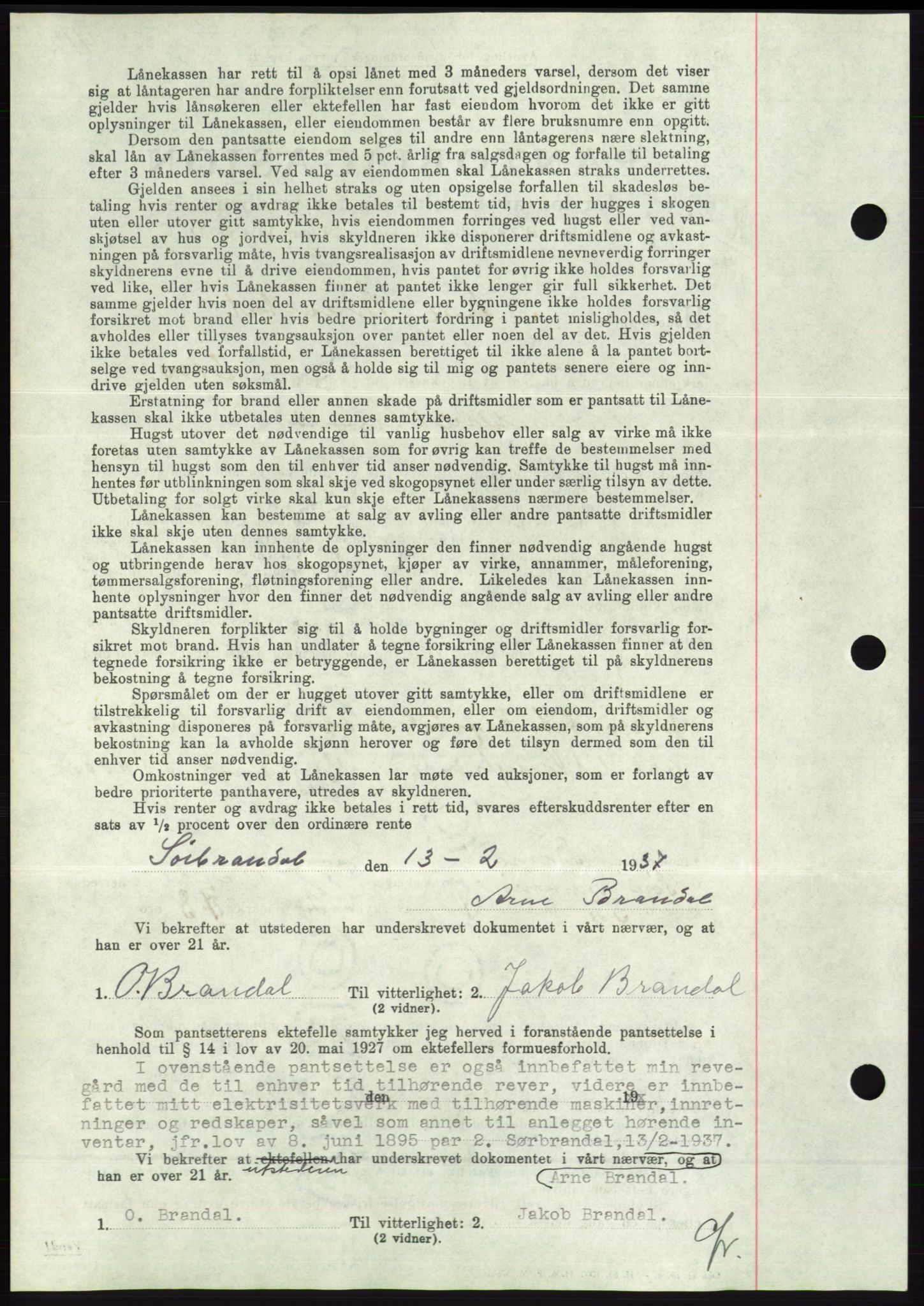 Søre Sunnmøre sorenskriveri, AV/SAT-A-4122/1/2/2C/L0062: Pantebok nr. 56, 1936-1937, Dagboknr: 296/1937