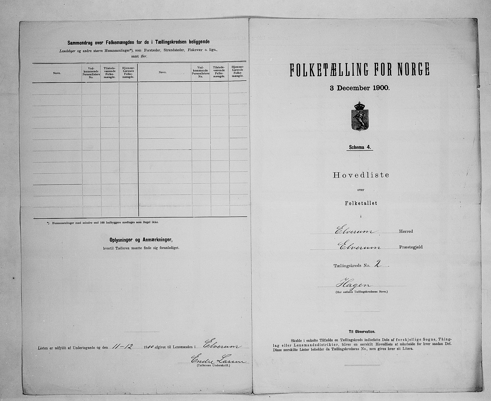 SAH, Folketelling 1900 for 0427 Elverum herred, 1900, s. 39