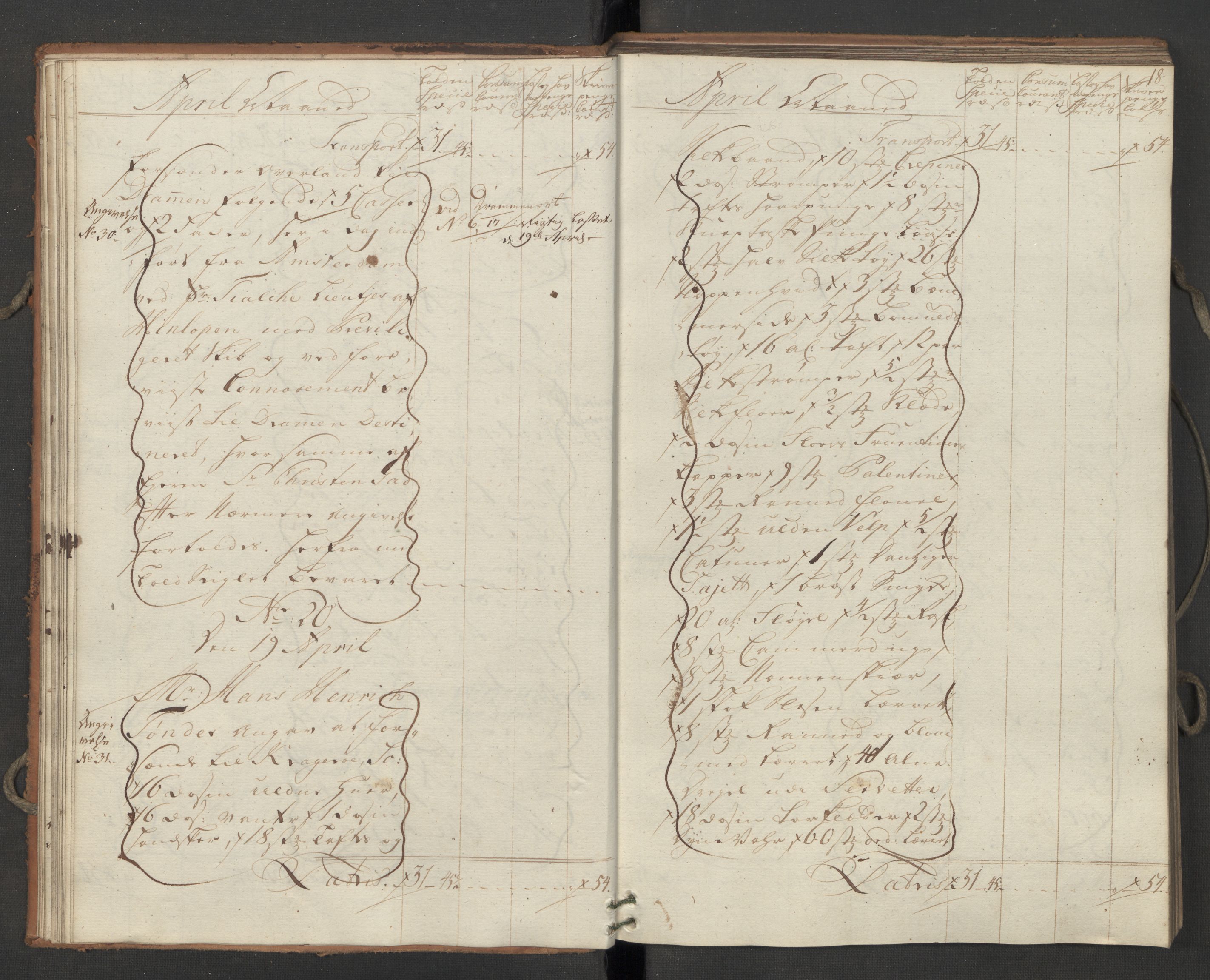 Generaltollkammeret, tollregnskaper, AV/RA-EA-5490/R09/L0033/0001: Tollregnskaper Holmestrand / Inngående hovedtollbok, 1762, s. 17b-18a