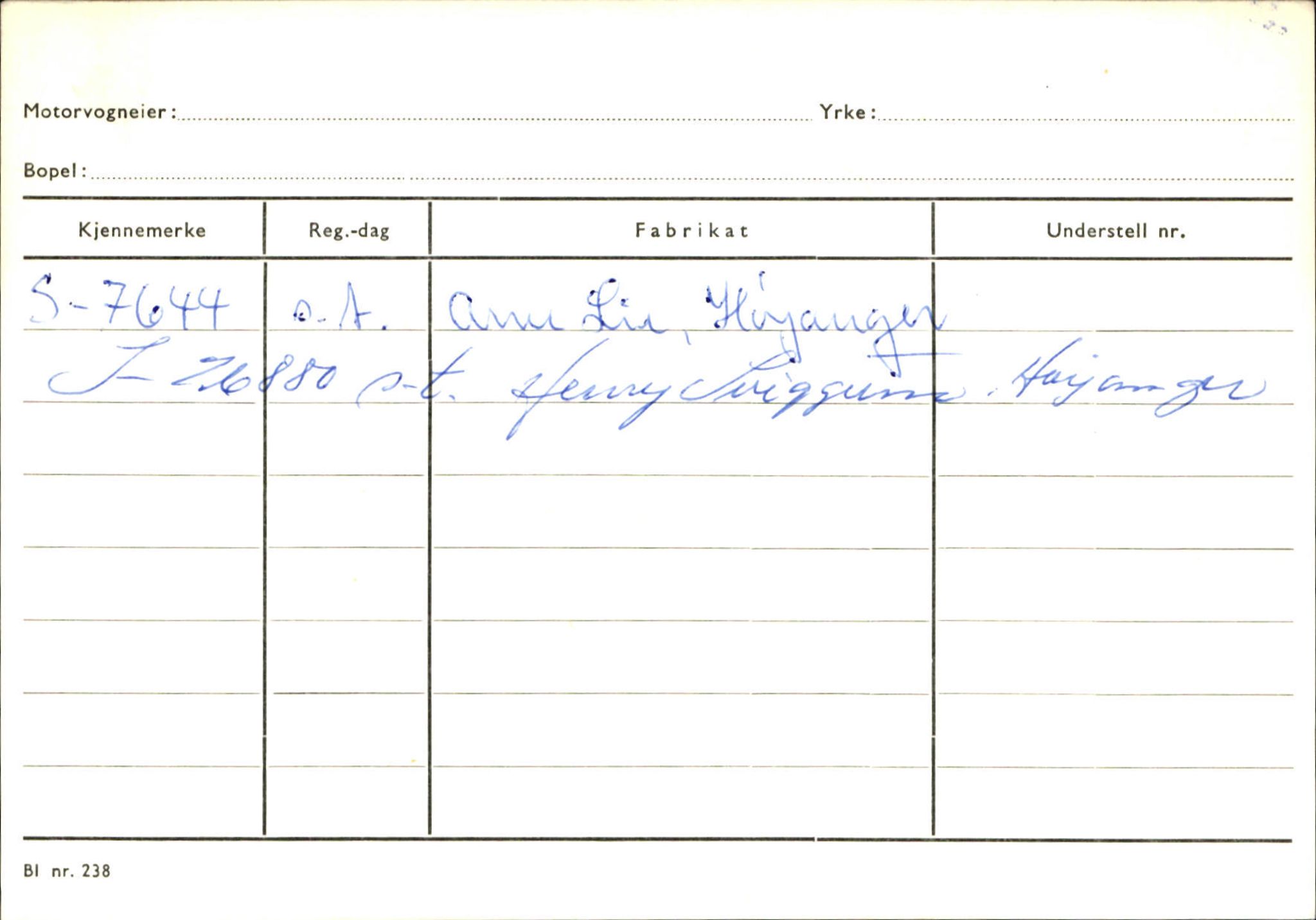 Statens vegvesen, Sogn og Fjordane vegkontor, AV/SAB-A-5301/4/F/L0130: Eigarregister Eid T-Å. Høyanger A-O, 1945-1975, s. 992