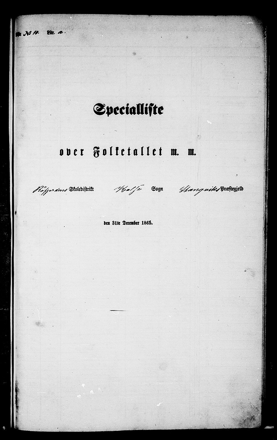RA, Folketelling 1865 for 1564P Stangvik prestegjeld, 1865, s. 174