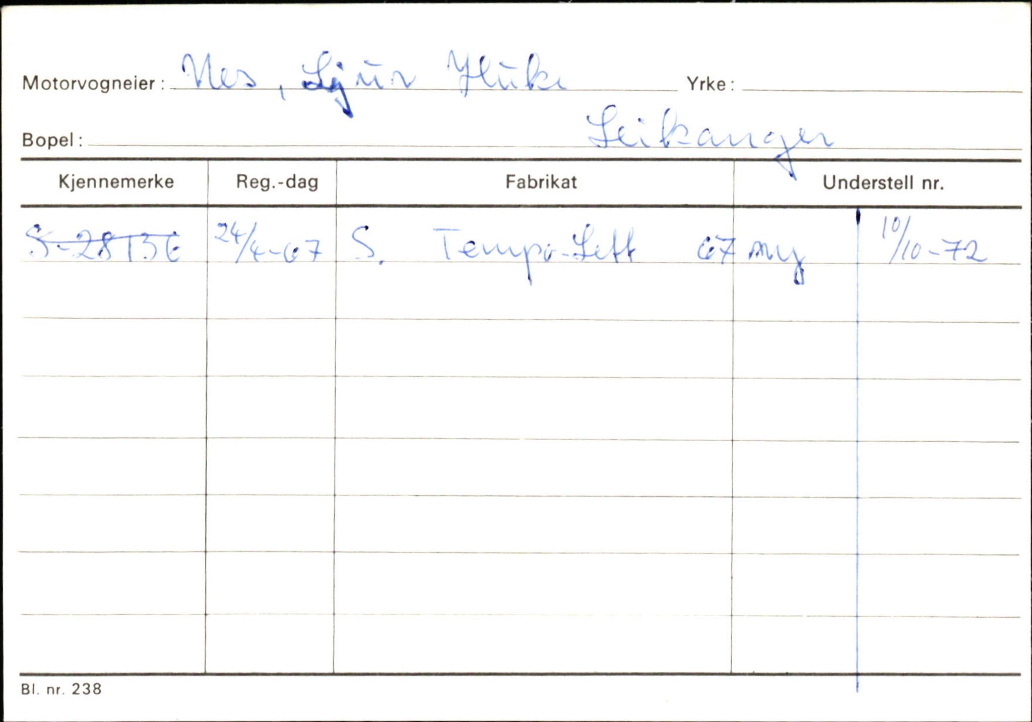 Statens vegvesen, Sogn og Fjordane vegkontor, AV/SAB-A-5301/4/F/L0126: Eigarregister Fjaler M-Å. Leikanger A-Å, 1945-1975, s. 1808