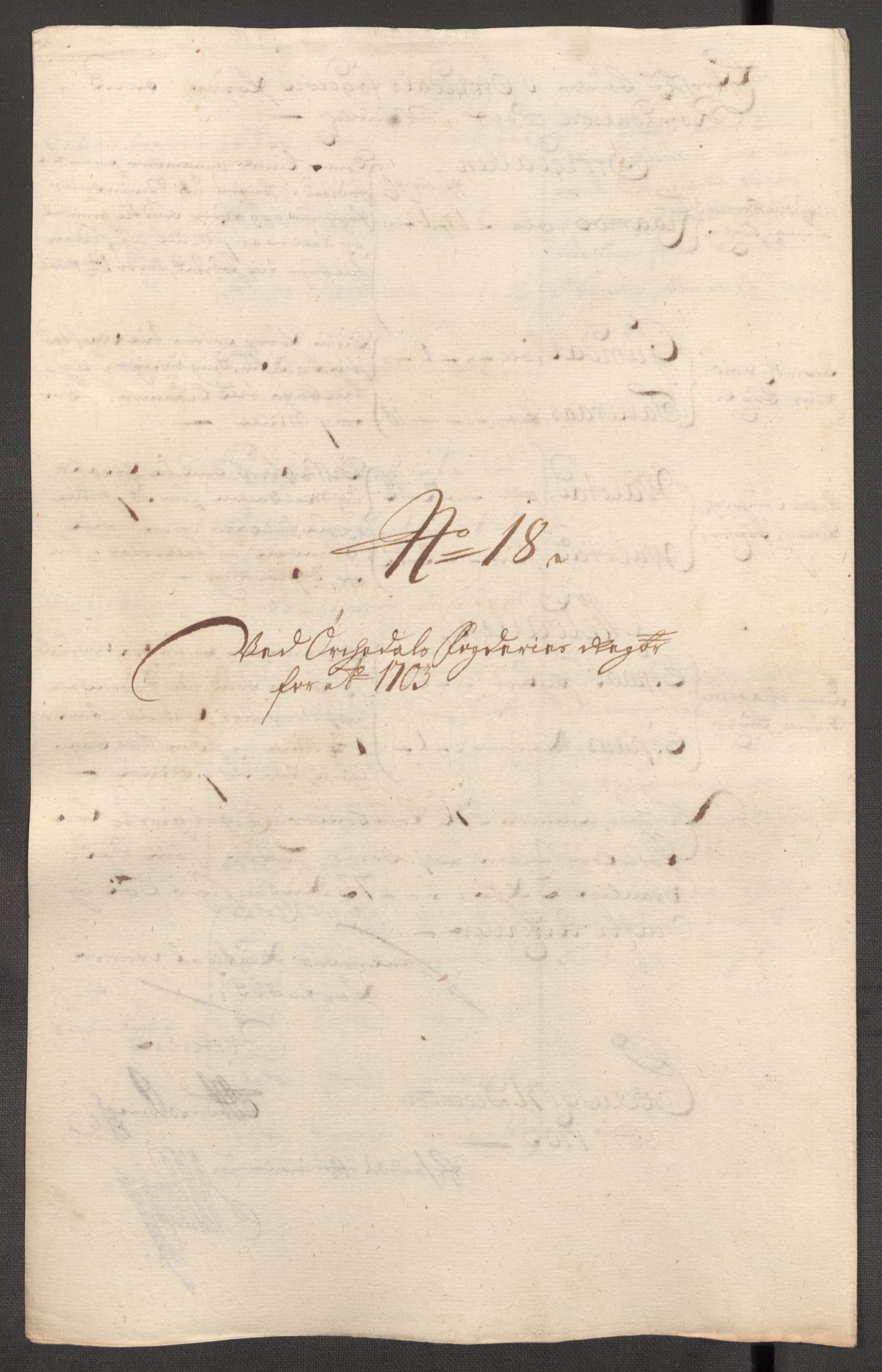 Rentekammeret inntil 1814, Reviderte regnskaper, Fogderegnskap, AV/RA-EA-4092/R60/L3953: Fogderegnskap Orkdal og Gauldal, 1703, s. 187