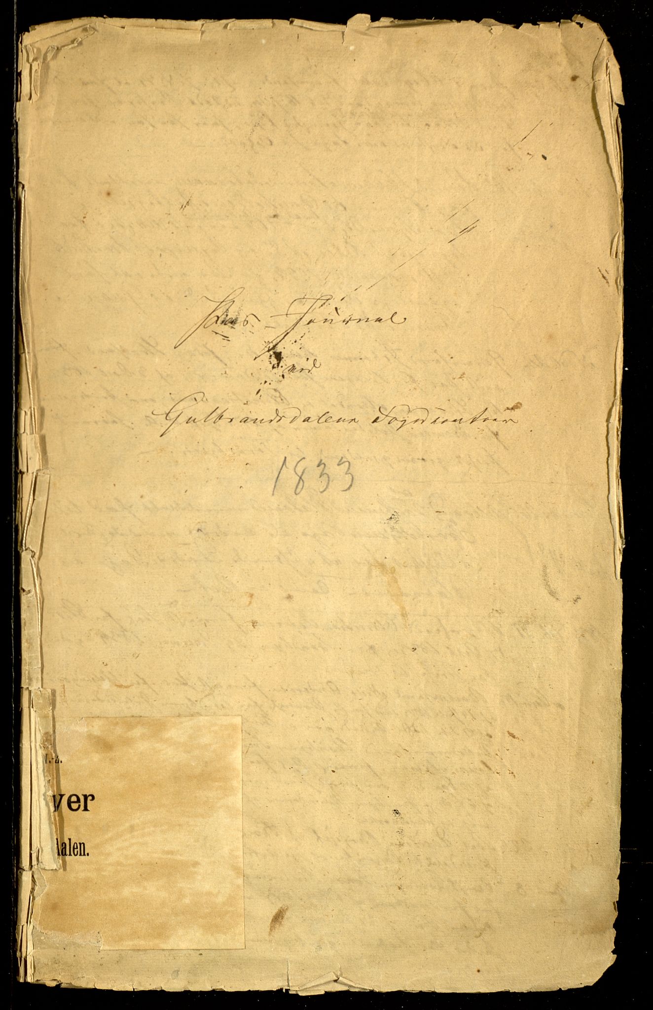 Gudbrandsdalen fogderi, SAH/FOGDO-002/L/La/L0001: Passjournal, 1833-1837