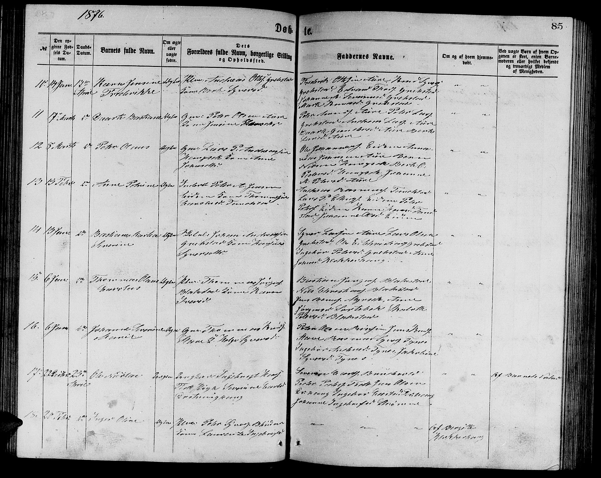 Ministerialprotokoller, klokkerbøker og fødselsregistre - Møre og Romsdal, AV/SAT-A-1454/523/L0338: Klokkerbok nr. 523C01, 1865-1877, s. 85