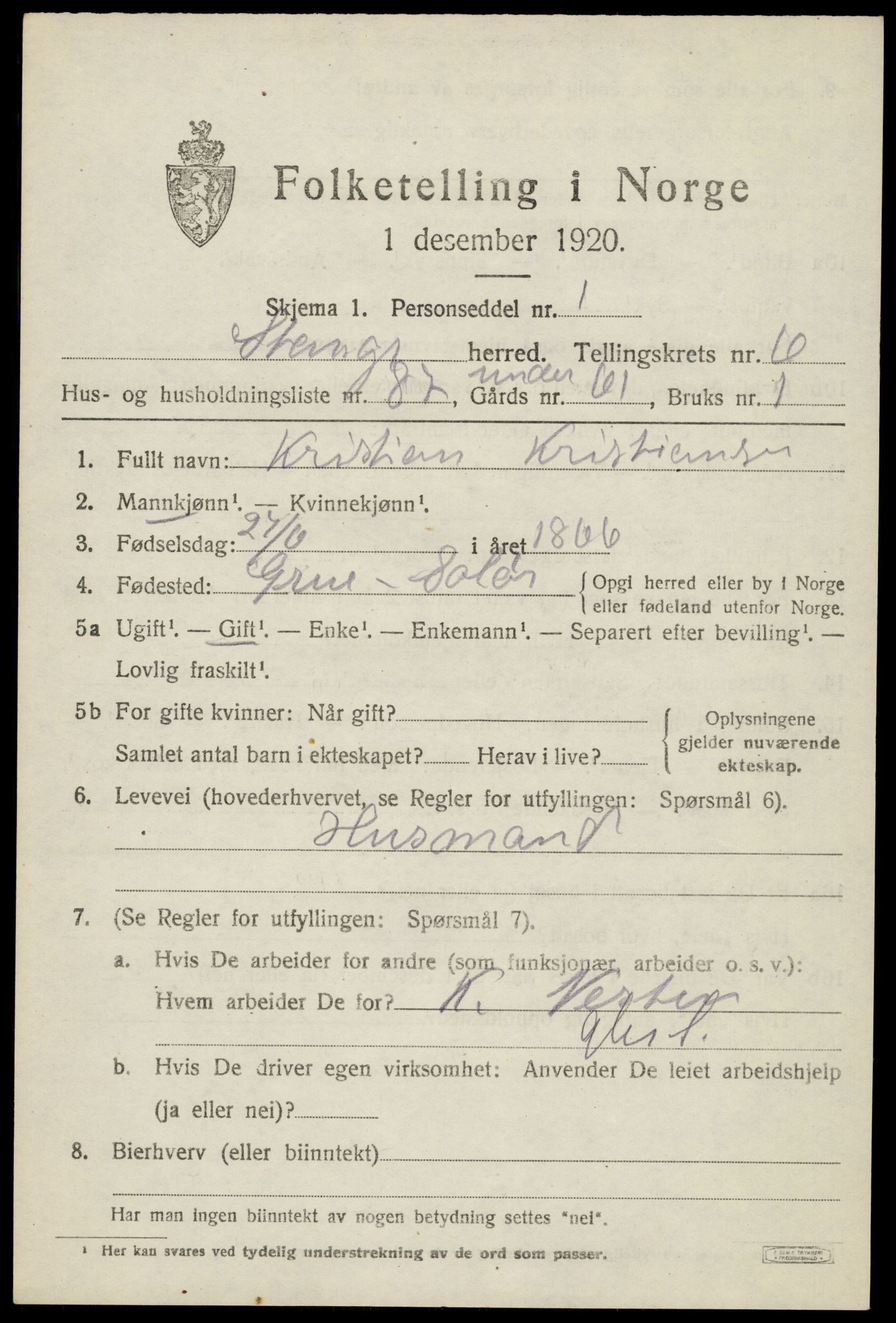 SAH, Folketelling 1920 for 0417 Stange herred, 1920, s. 11733