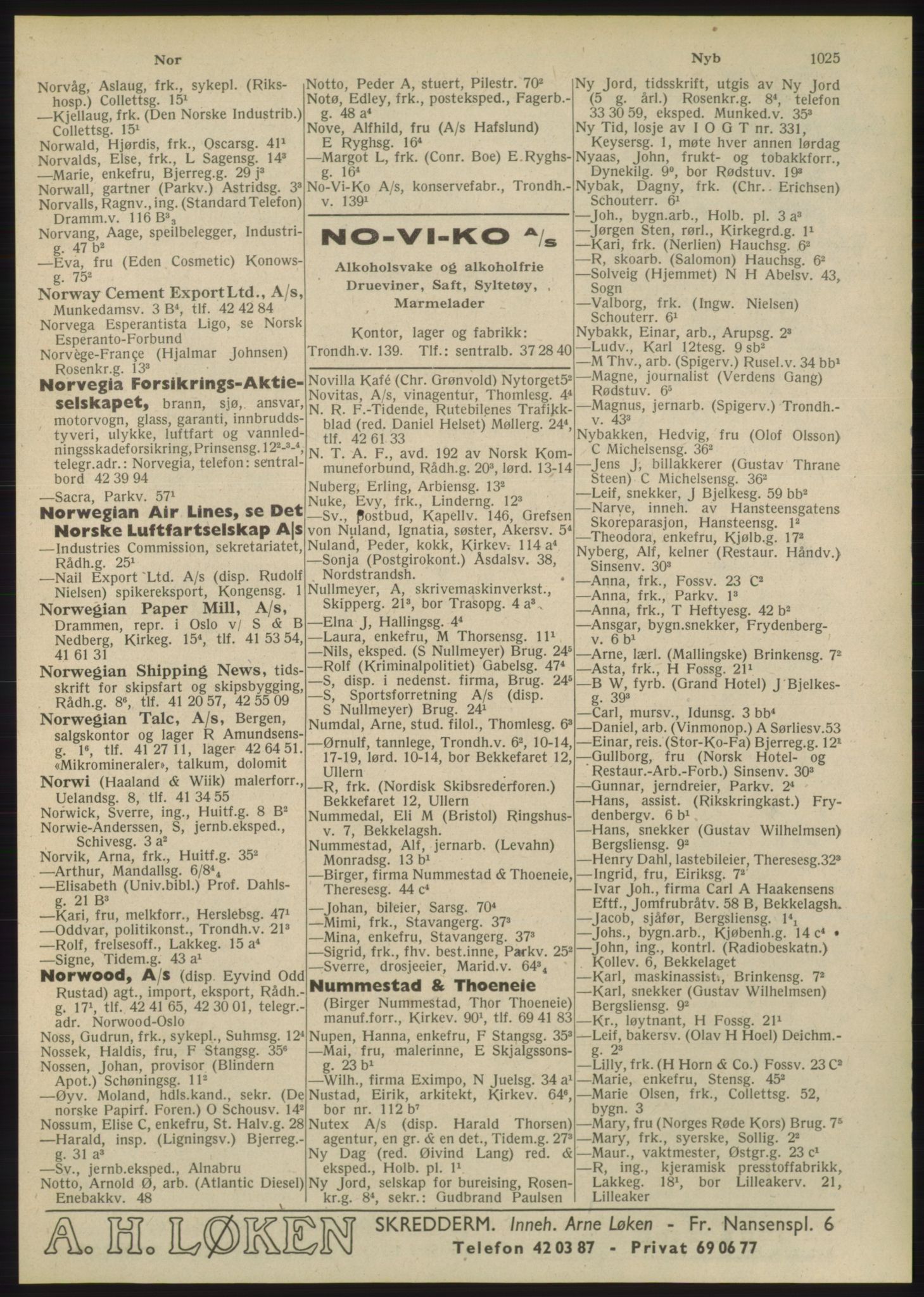 Kristiania/Oslo adressebok, PUBL/-, 1948, s. 1025