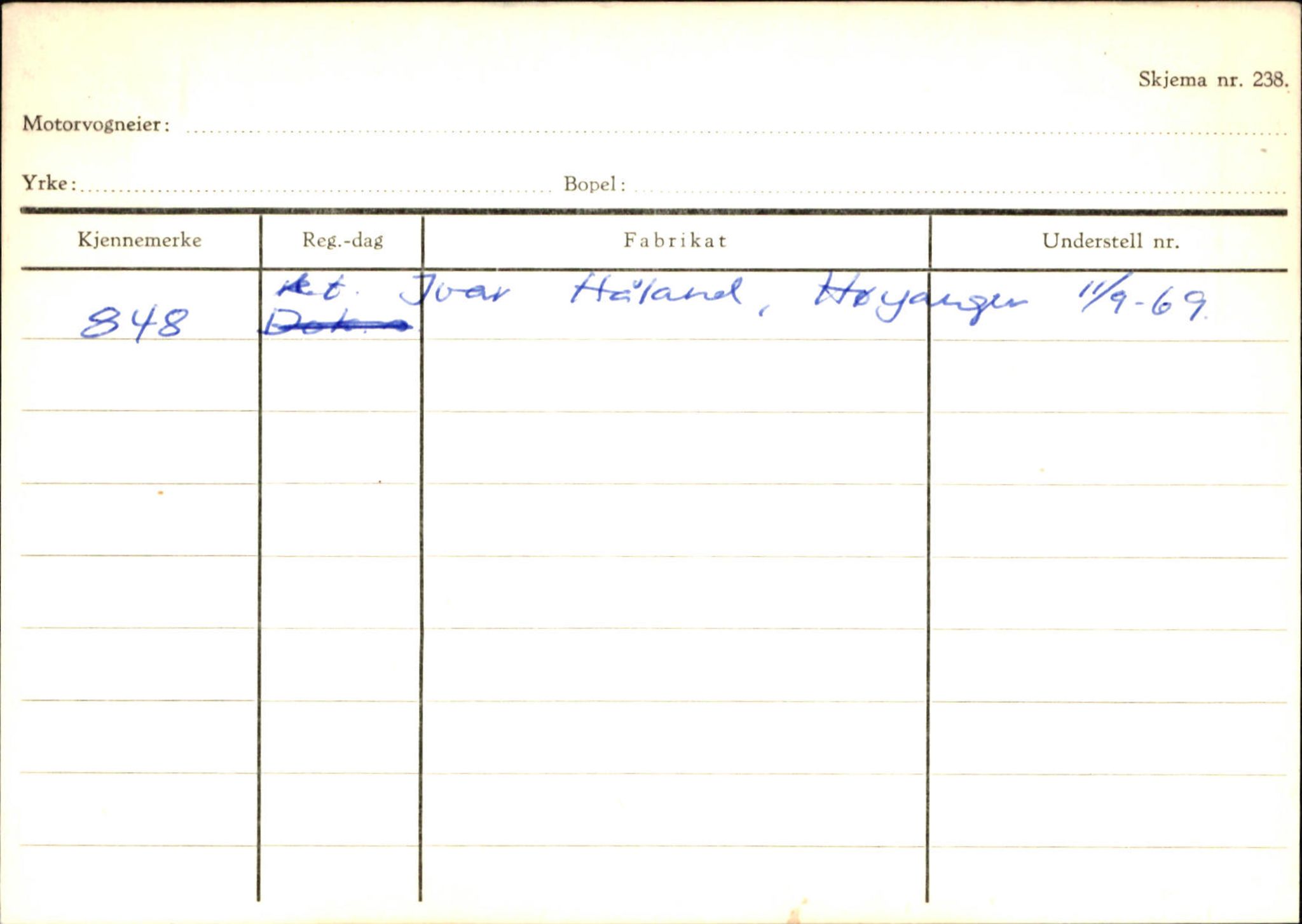 Statens vegvesen, Sogn og Fjordane vegkontor, SAB/A-5301/4/F/L0130: Eigarregister Eid T-Å. Høyanger A-O, 1945-1975, s. 1617