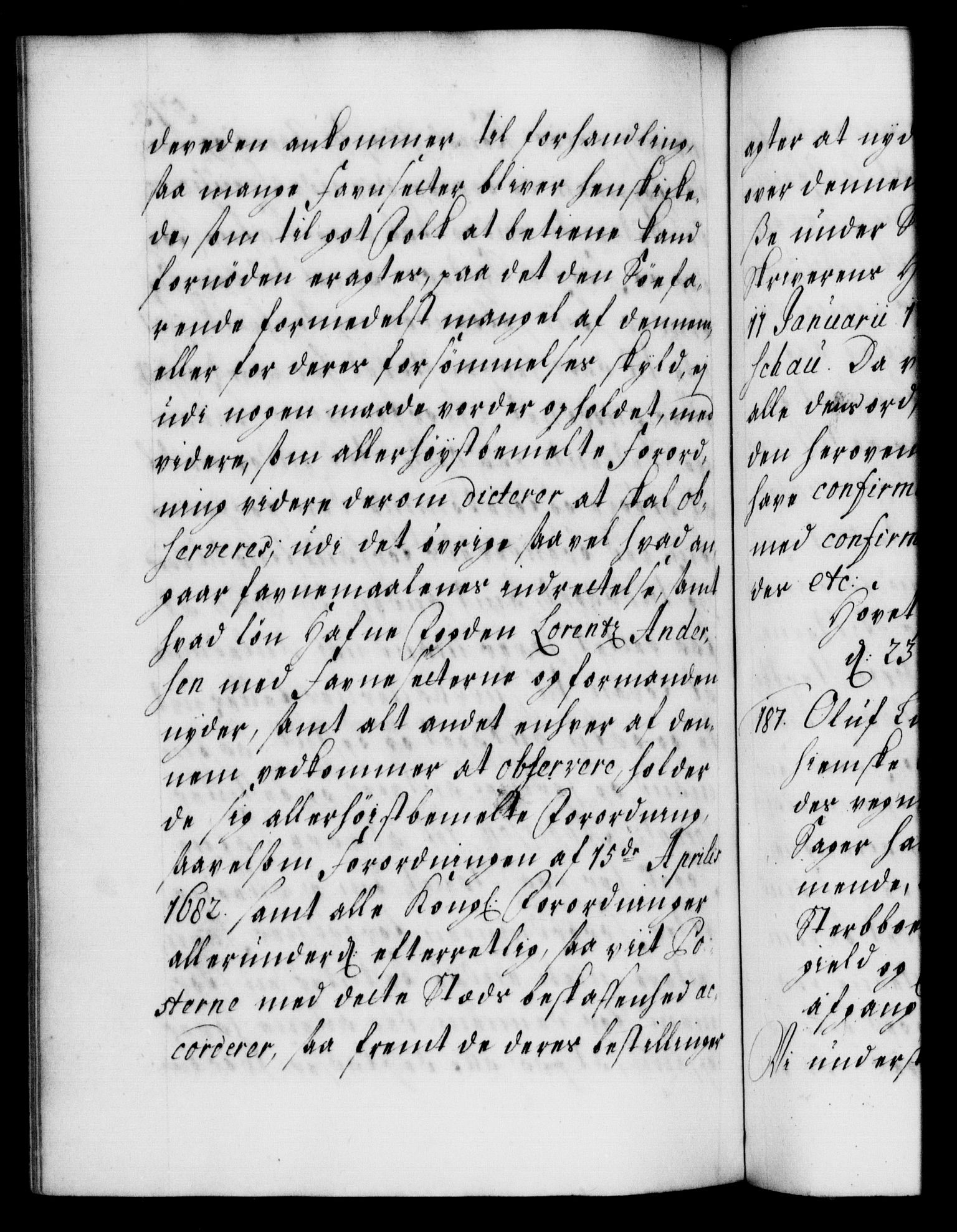 Danske Kanselli 1572-1799, AV/RA-EA-3023/F/Fc/Fca/Fcaa/L0021: Norske registre, 1712-1715, s. 573b