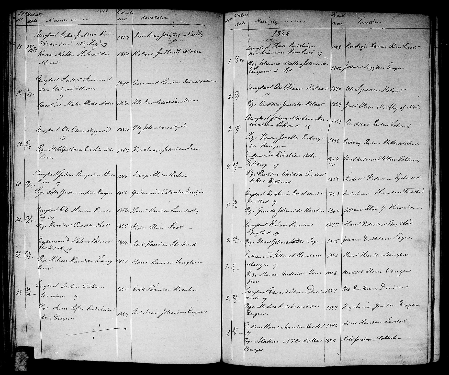 Aurskog prestekontor Kirkebøker, SAO/A-10304a/G/Ga/L0003: Klokkerbok nr. I 3, 1858-1883, s. 204
