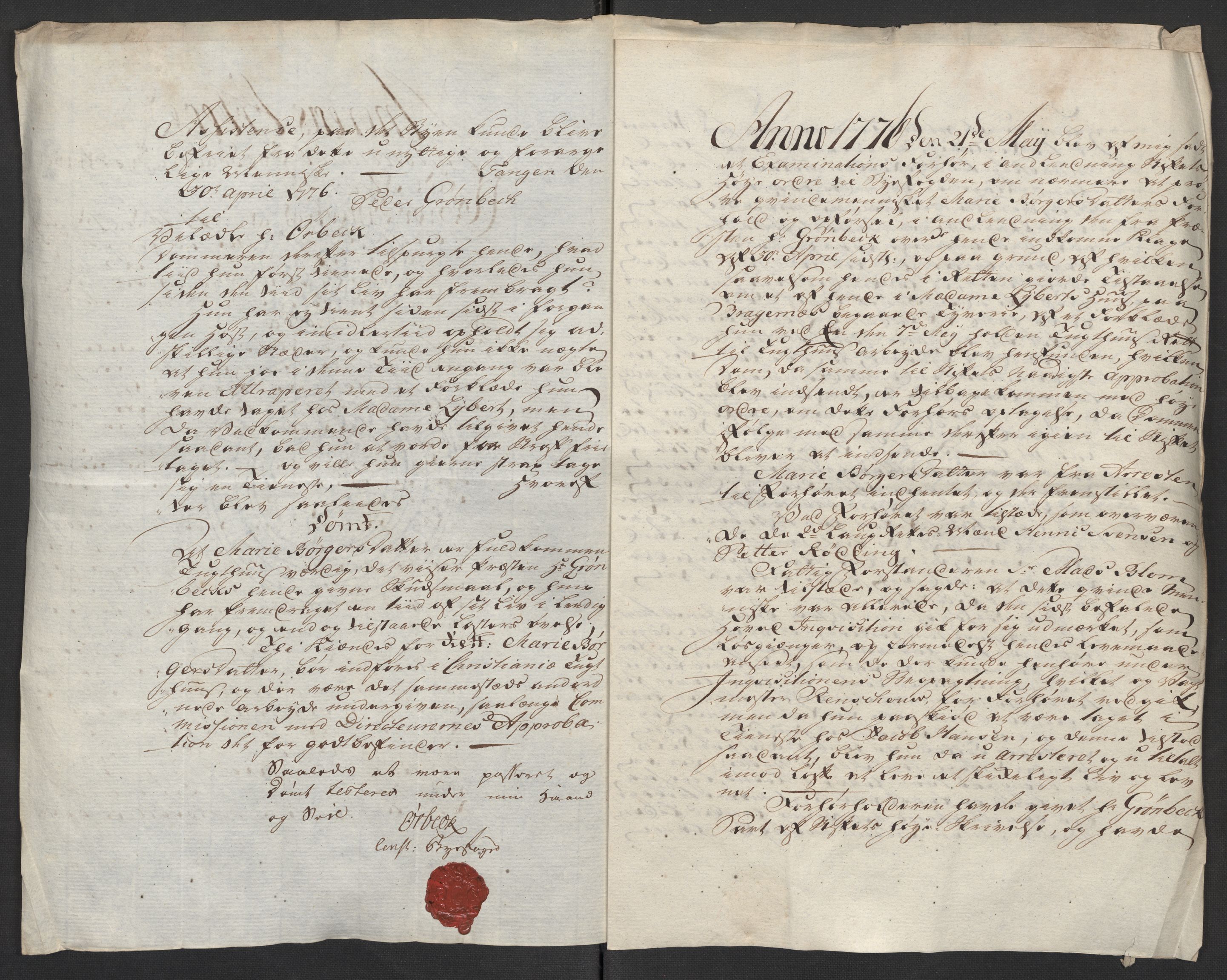 Kristiania stiftamt, SAO/A-10386/G/Gm/L0011: Domsakter og forhør, 1776, s. 608