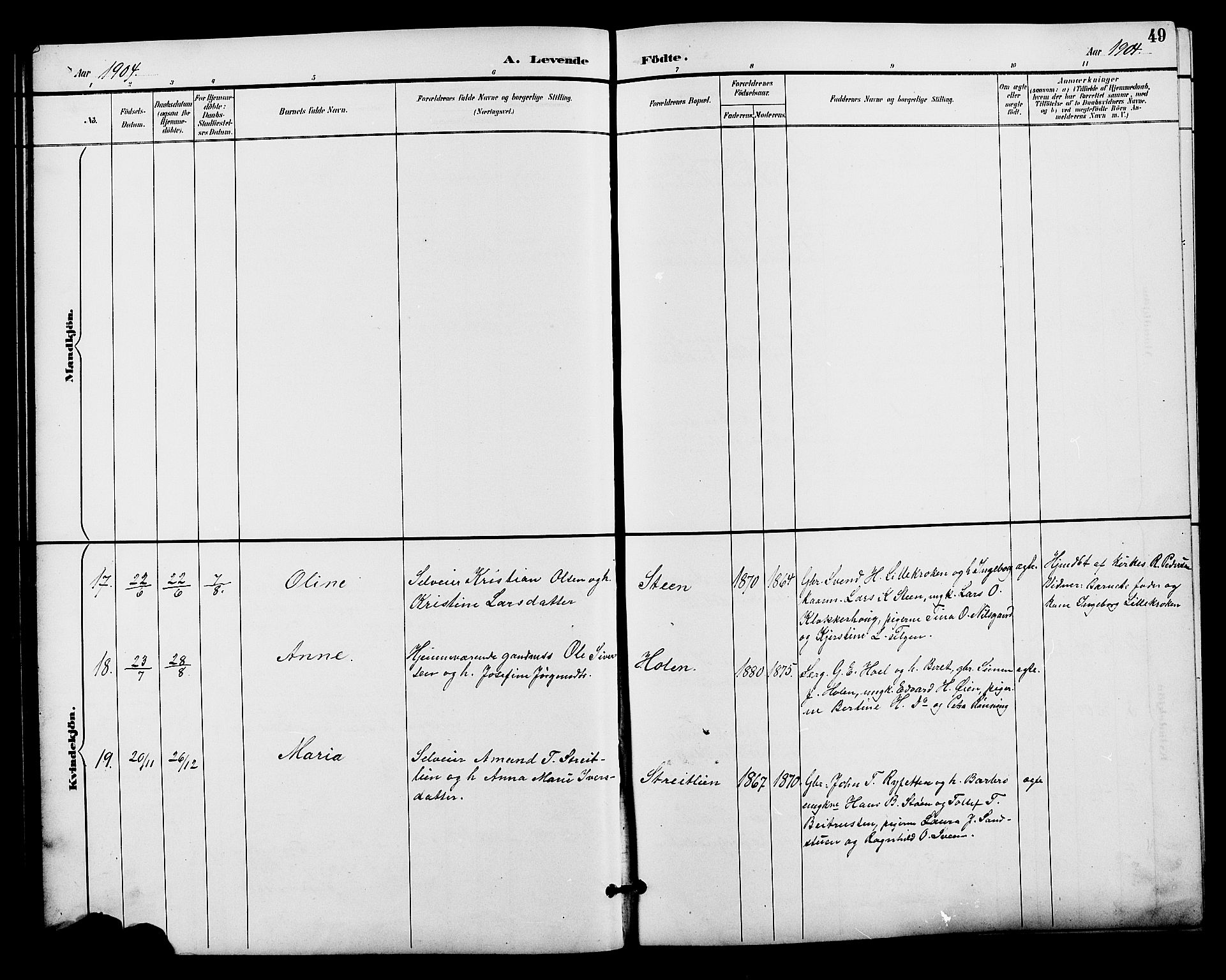 Alvdal prestekontor, AV/SAH-PREST-060/H/Ha/Hab/L0004: Klokkerbok nr. 4, 1894-1910, s. 49