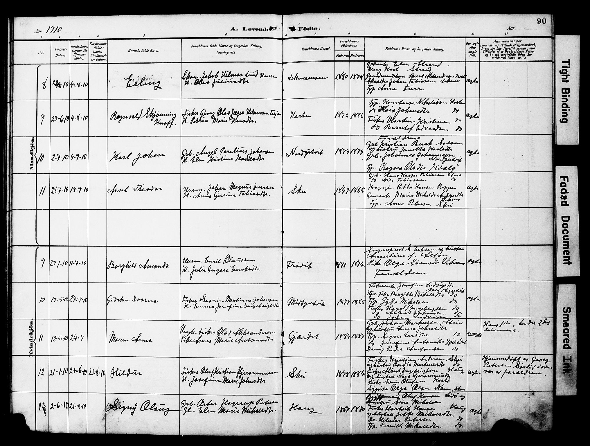 Ministerialprotokoller, klokkerbøker og fødselsregistre - Nord-Trøndelag, AV/SAT-A-1458/788/L0701: Klokkerbok nr. 788C01, 1888-1913, s. 90