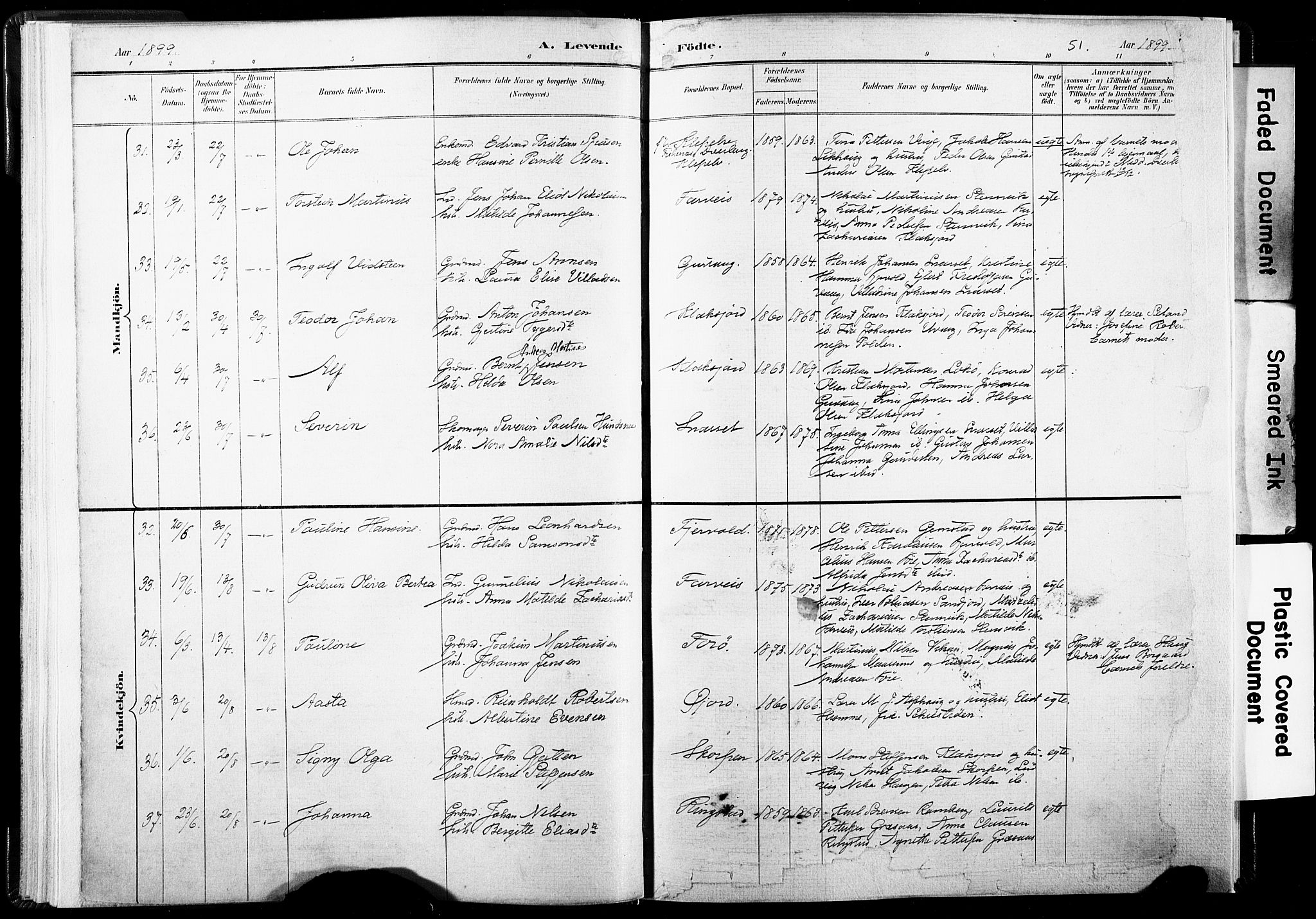 Ministerialprotokoller, klokkerbøker og fødselsregistre - Nordland, SAT/A-1459/891/L1304: Ministerialbok nr. 891A09, 1895-1921, s. 51