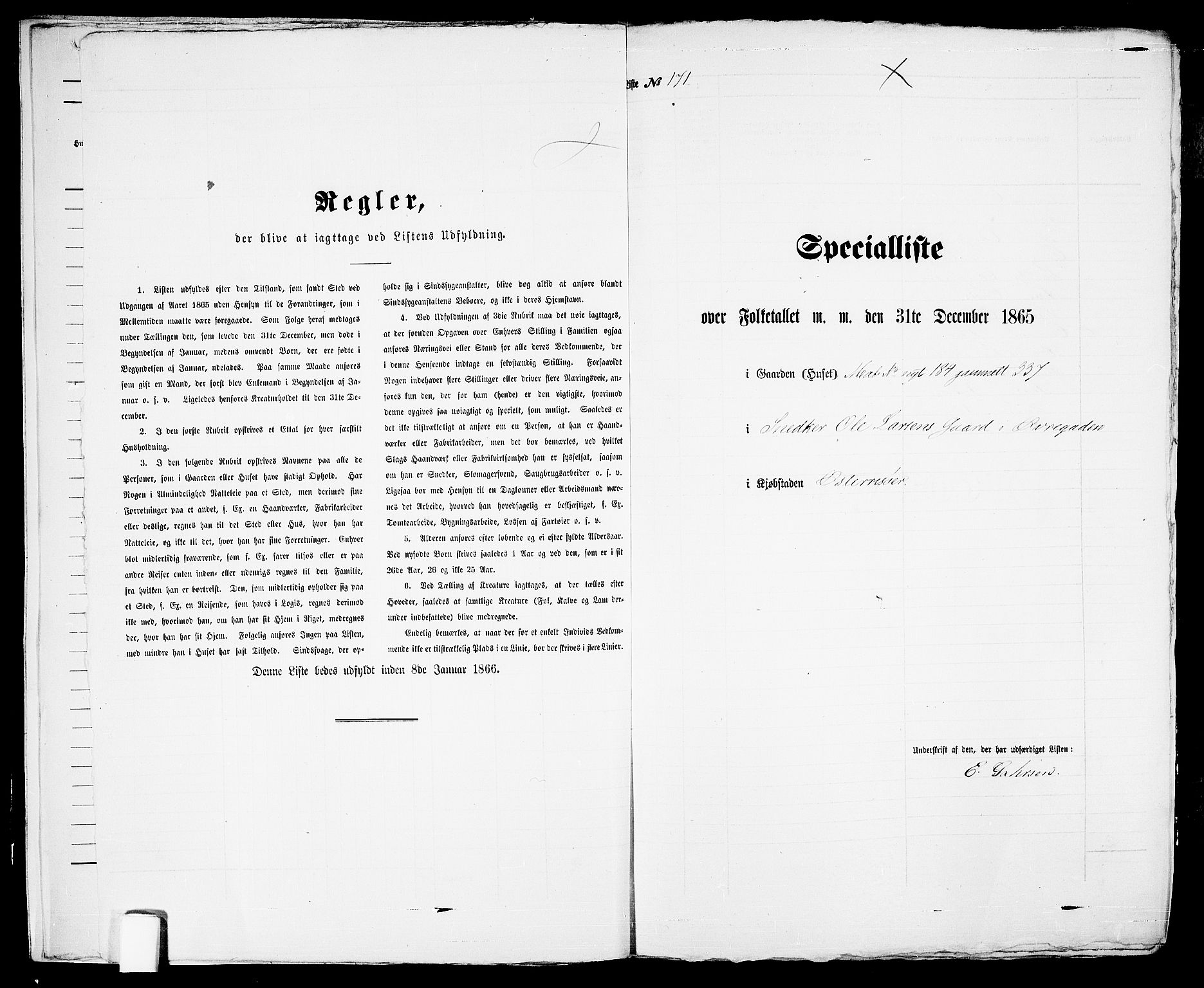 RA, Folketelling 1865 for 0901B Risør prestegjeld, Risør kjøpstad, 1865, s. 353