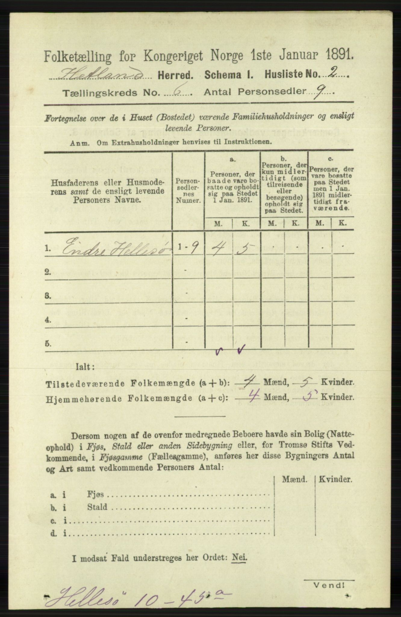 RA, Folketelling 1891 for 1126 Hetland herred, 1891, s. 3355