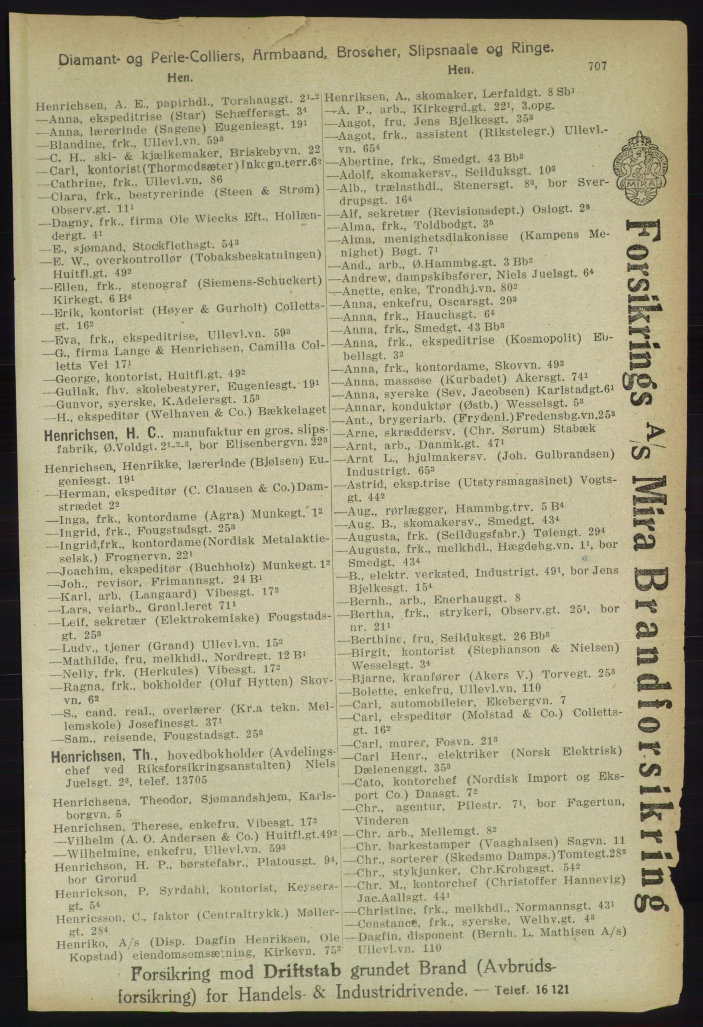 Kristiania/Oslo adressebok, PUBL/-, 1918, s. 732