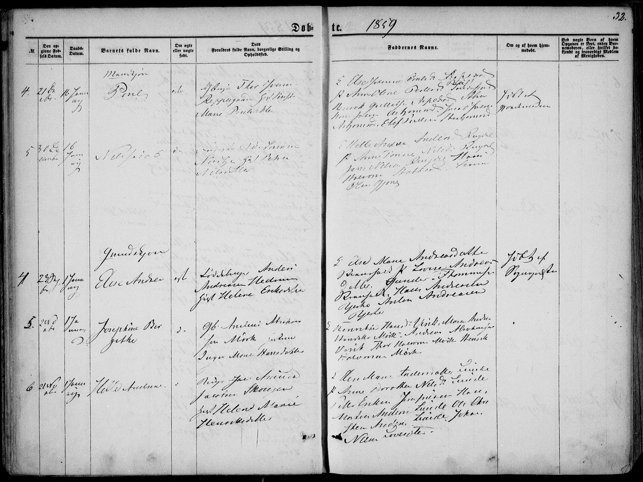 Hedrum kirkebøker, AV/SAKO-A-344/F/Fa/L0007: Ministerialbok nr. I 7, 1857-1868, s. 32