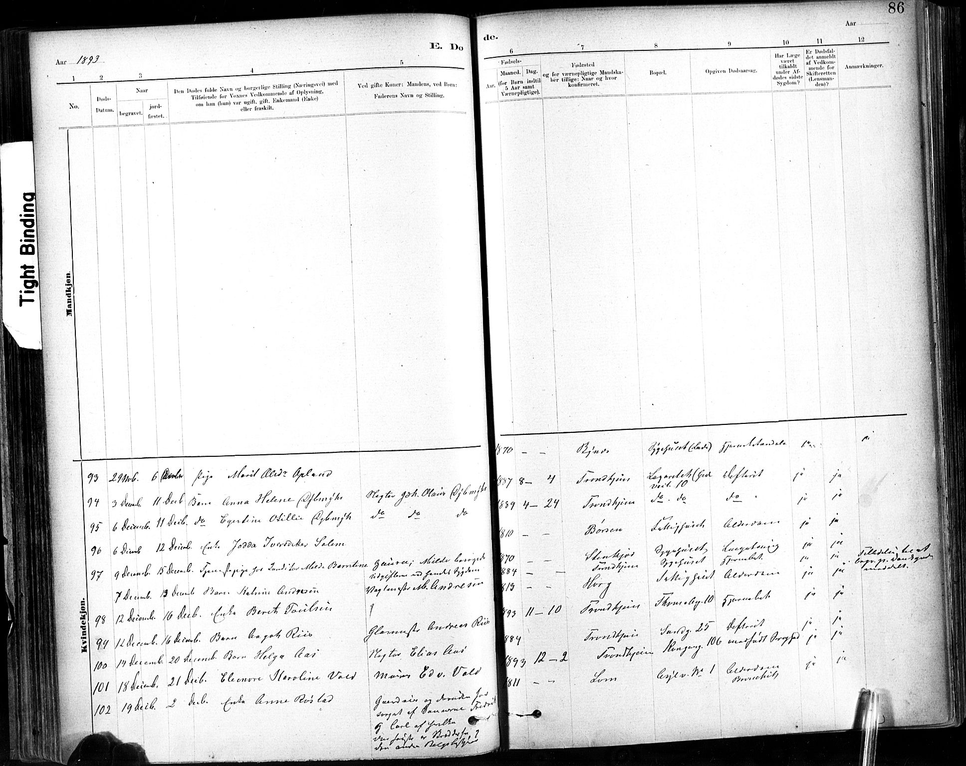 Ministerialprotokoller, klokkerbøker og fødselsregistre - Sør-Trøndelag, AV/SAT-A-1456/602/L0120: Ministerialbok nr. 602A18, 1880-1913, s. 86