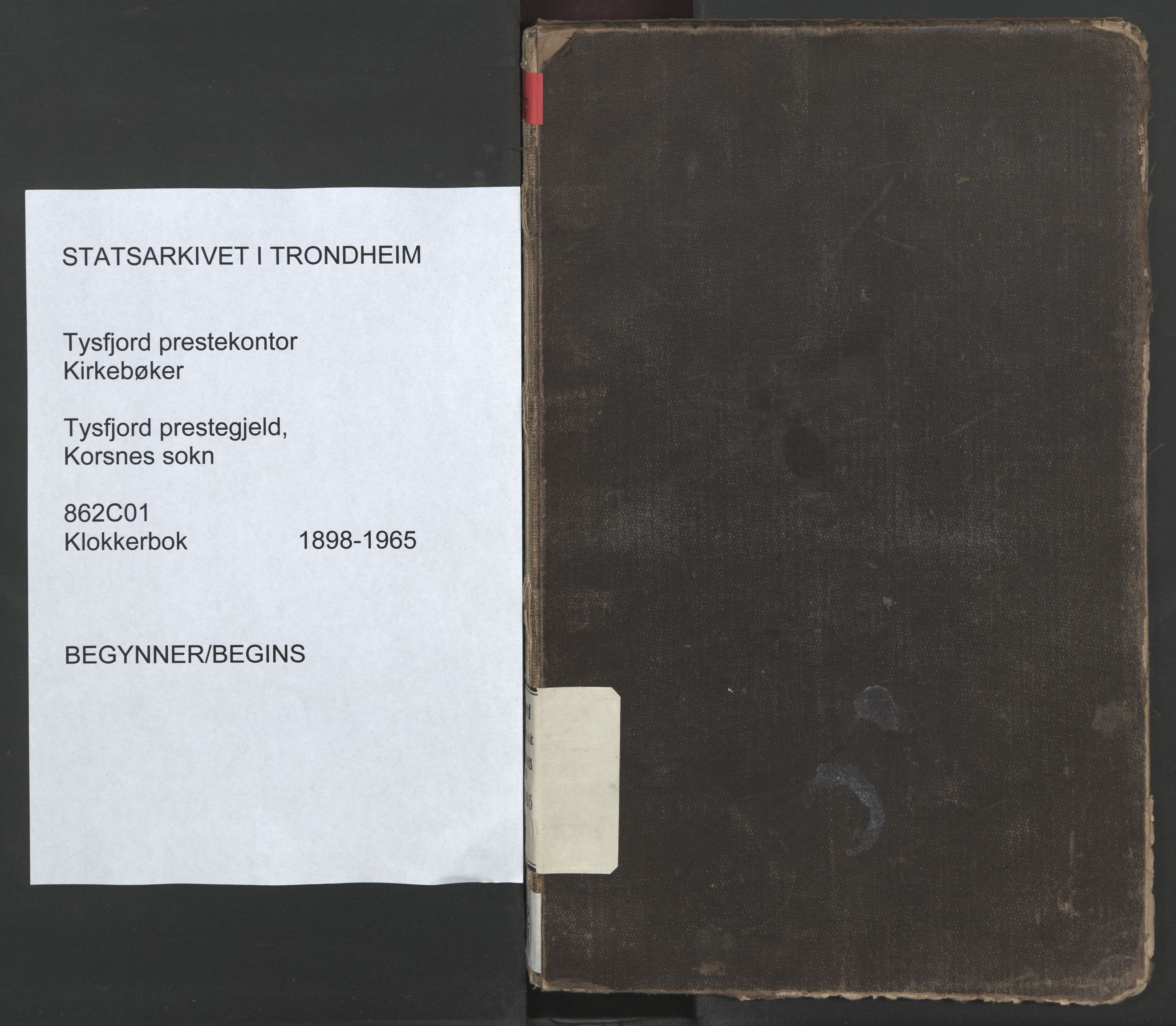 Ministerialprotokoller, klokkerbøker og fødselsregistre - Nordland, SAT/A-1459/862/L0888: Klokkerbok nr. 862C01, 1898-1965