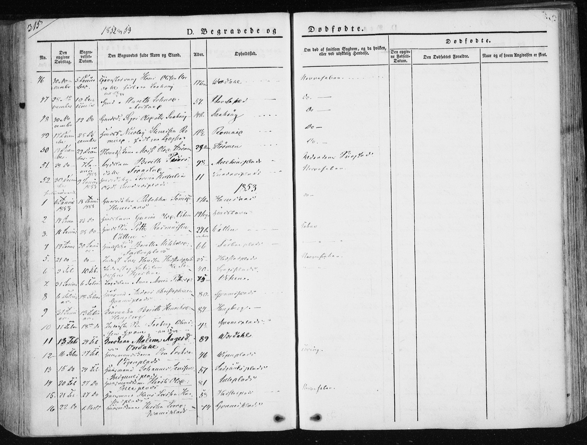 Ministerialprotokoller, klokkerbøker og fødselsregistre - Nord-Trøndelag, SAT/A-1458/730/L0280: Ministerialbok nr. 730A07 /1, 1840-1854, s. 315
