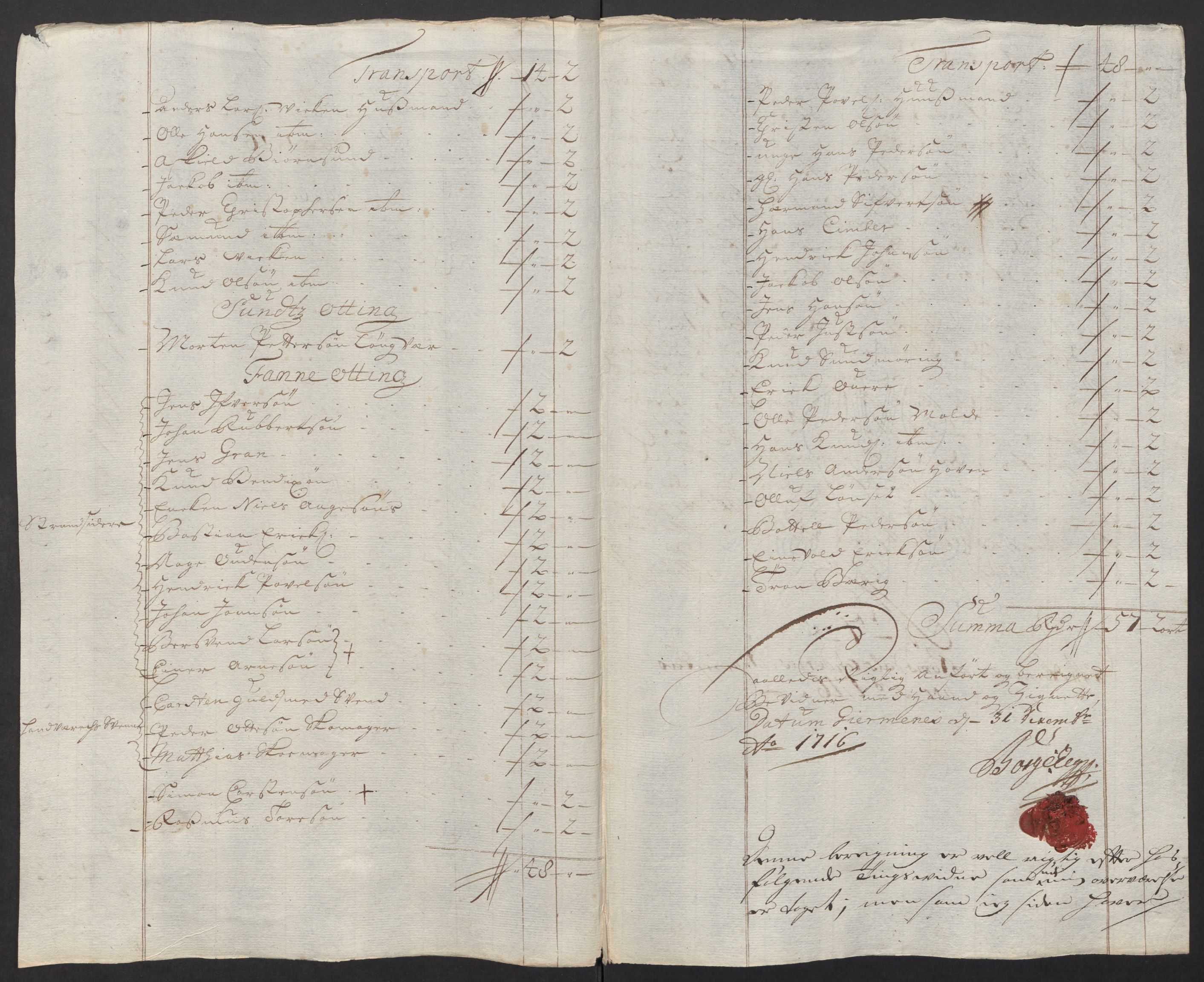 Rentekammeret inntil 1814, Reviderte regnskaper, Fogderegnskap, AV/RA-EA-4092/R55/L3663: Fogderegnskap Romsdal, 1715-1716, s. 355