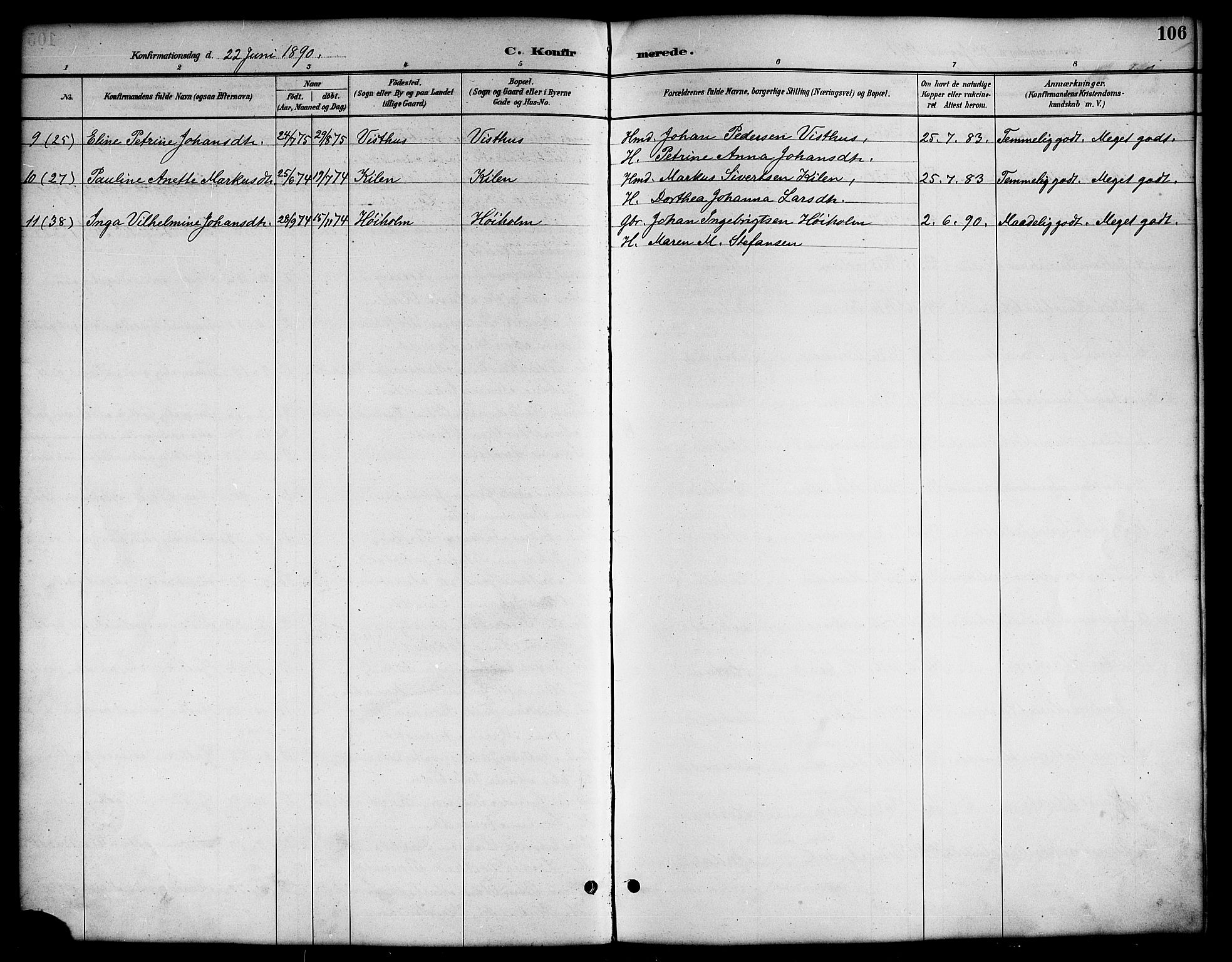 Ministerialprotokoller, klokkerbøker og fødselsregistre - Nordland, SAT/A-1459/819/L0277: Klokkerbok nr. 819C03, 1888-1917, s. 106