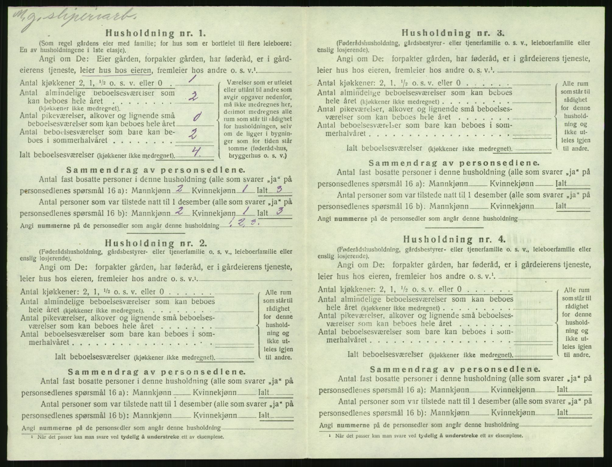SAK, Folketelling 1920 for 0920 Øyestad herred, 1920, s. 493