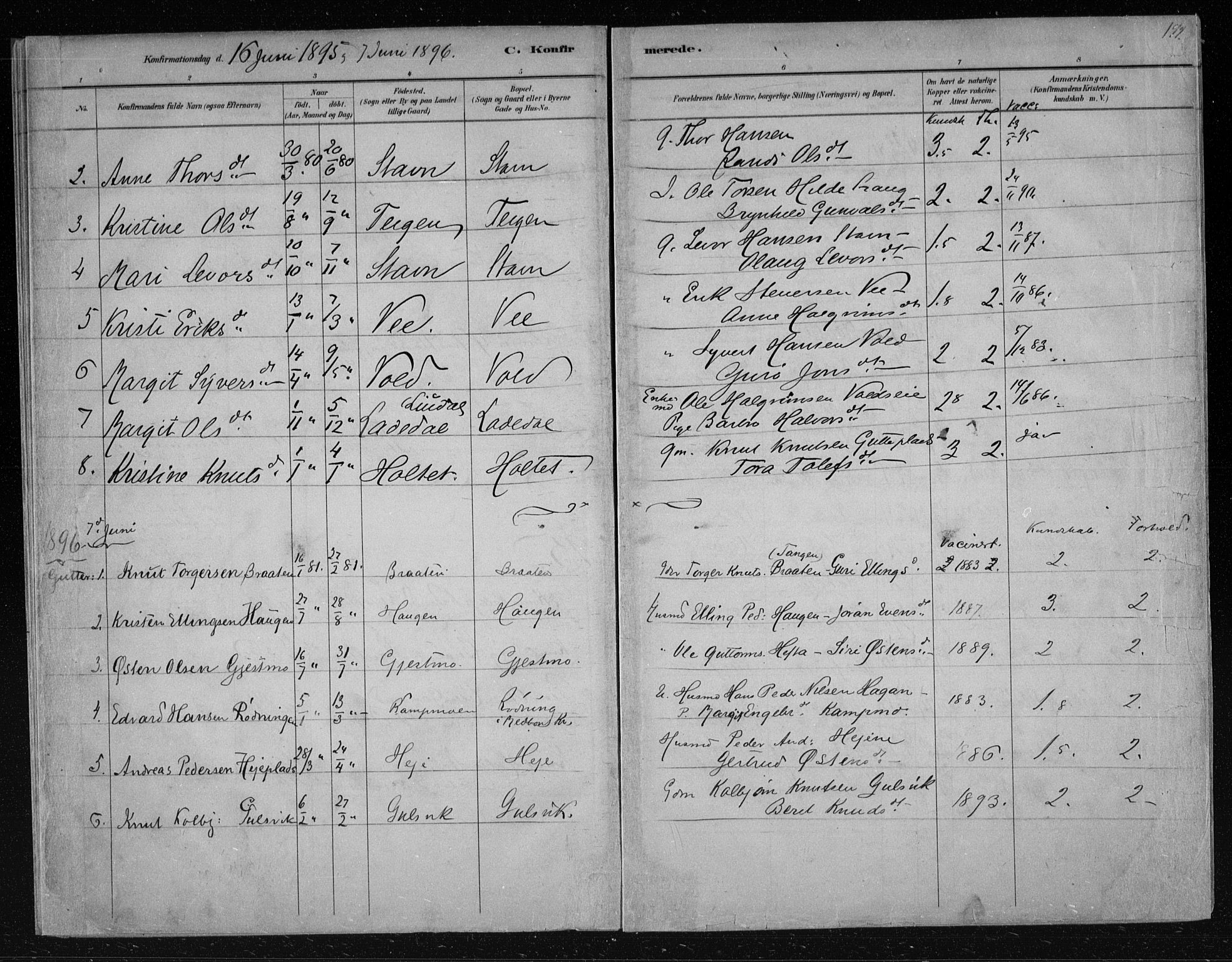Nes kirkebøker, AV/SAKO-A-236/F/Fa/L0012: Ministerialbok nr. 12, 1881-1917, s. 199