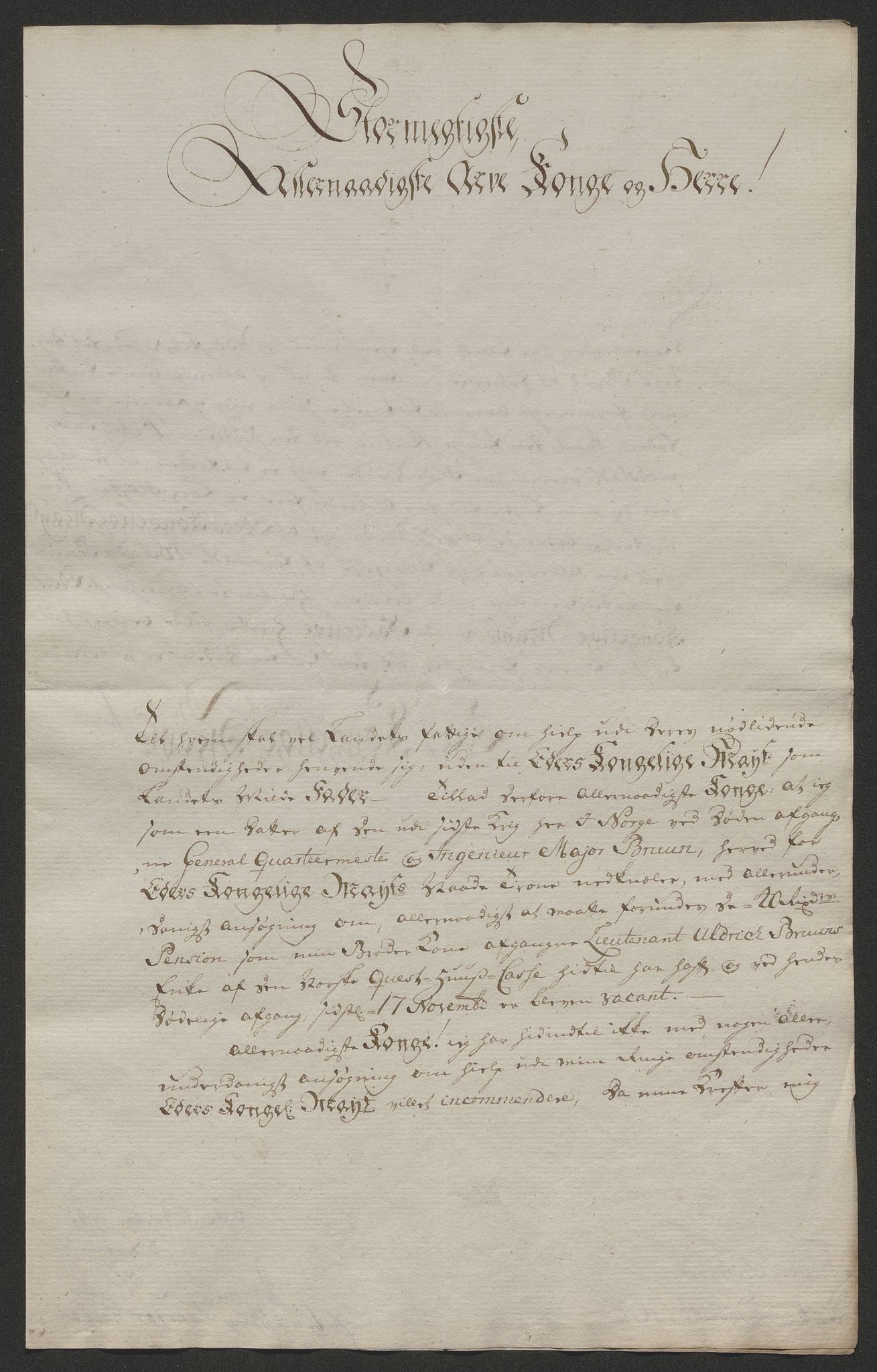 Forsvaret, Den norske kvesthuskasse/krigshospitalkasse, AV/RA-RAFA-1887/F/Fa/L0023: Ansøkninger om pensjon, pengelån m.v., 1765, s. 50