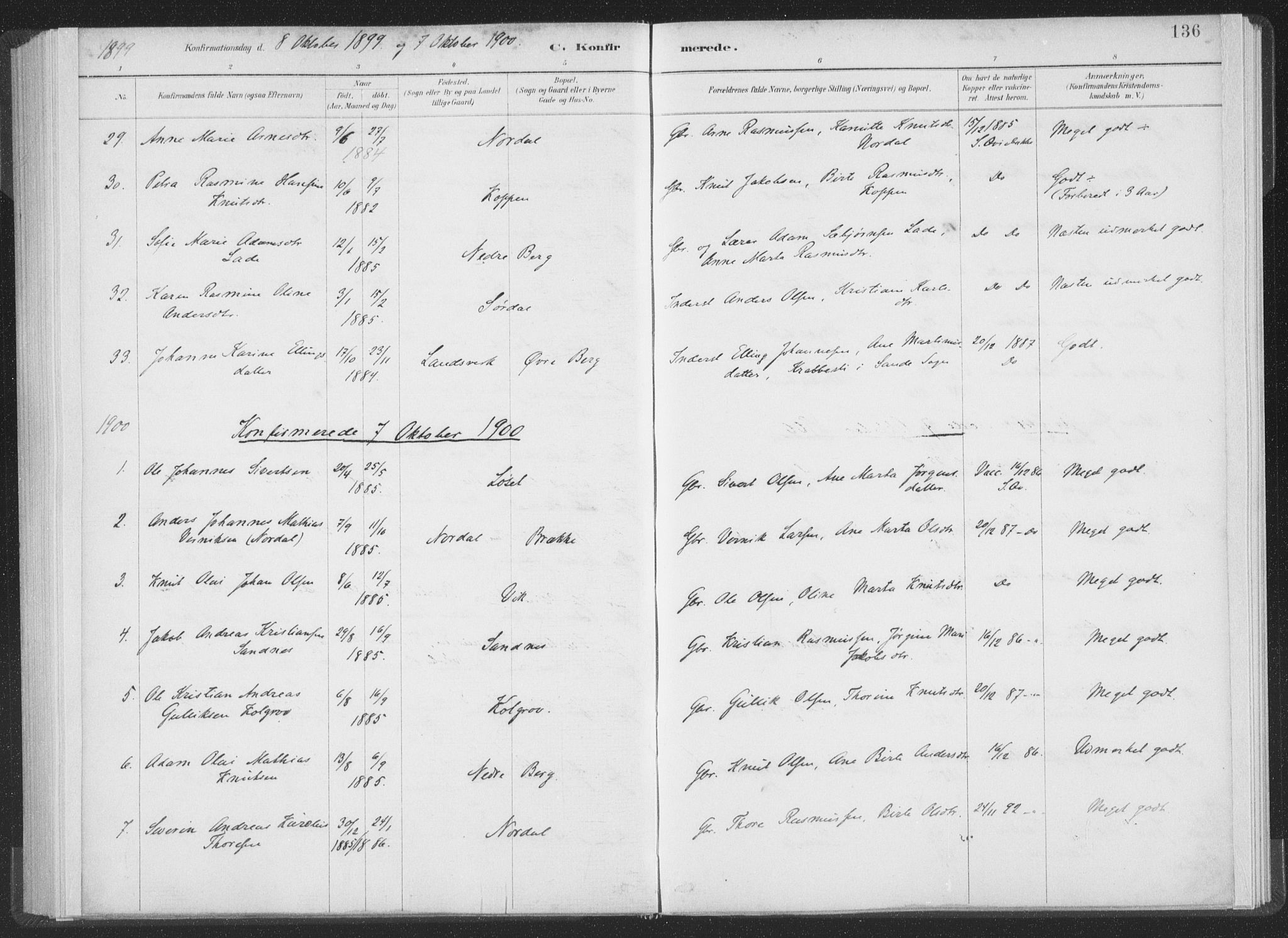 Ministerialprotokoller, klokkerbøker og fødselsregistre - Møre og Romsdal, SAT/A-1454/502/L0025: Ministerialbok nr. 502A03, 1885-1909, s. 136