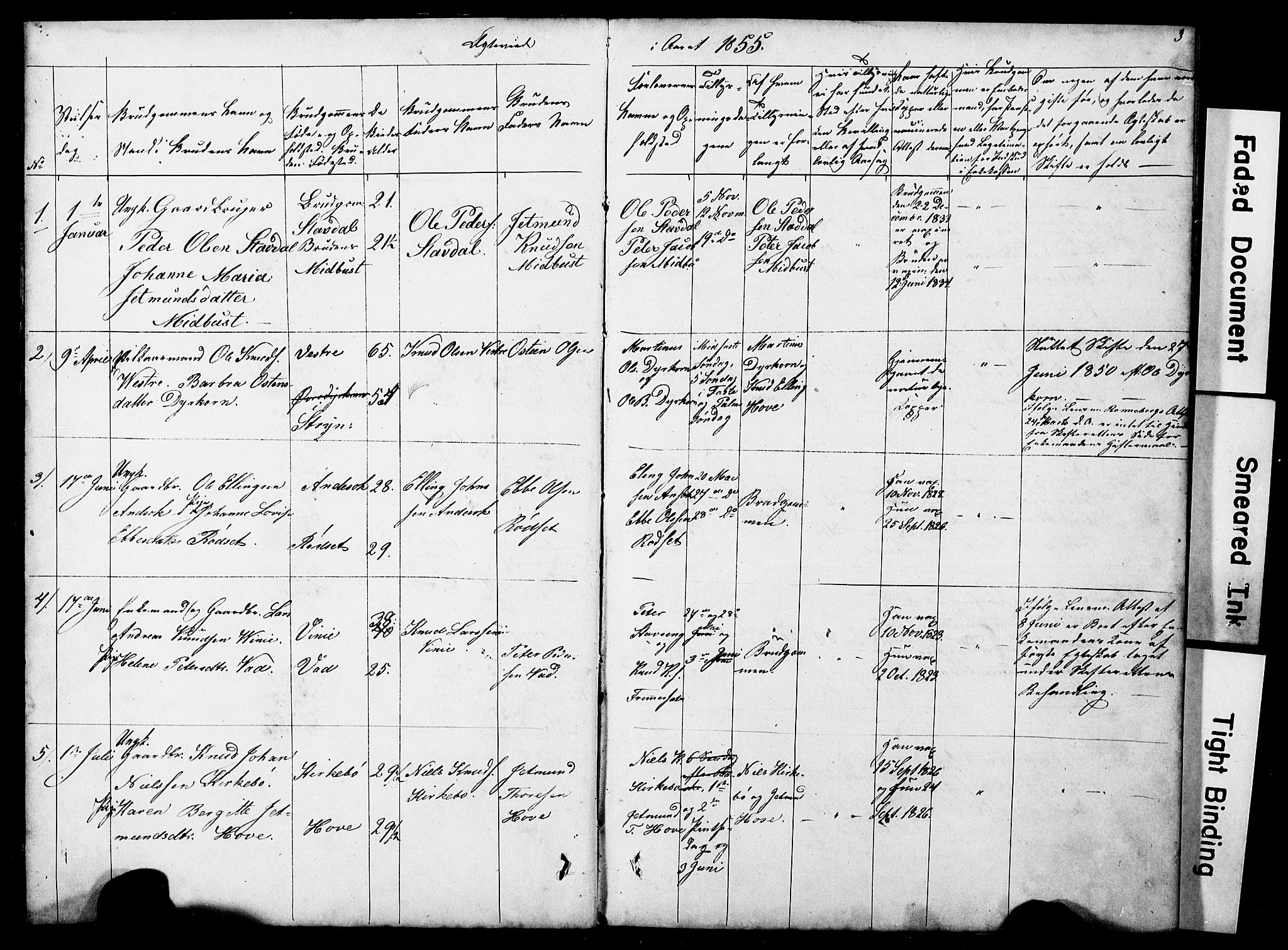 Ministerialprotokoller, klokkerbøker og fødselsregistre - Møre og Romsdal, AV/SAT-A-1454/521/L0301: Klokkerbok nr. 521C02, 1854-1881, s. 3