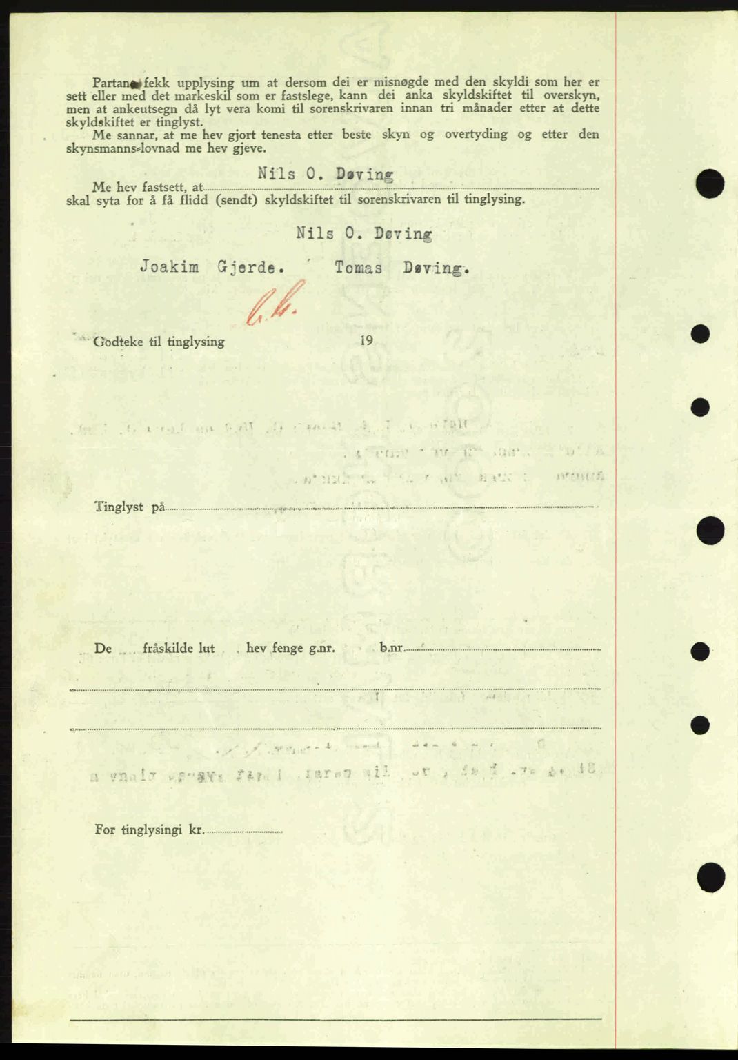 Nordre Sunnmøre sorenskriveri, AV/SAT-A-0006/1/2/2C/2Ca: Pantebok nr. A15, 1942-1943, Dagboknr: 1976/1942