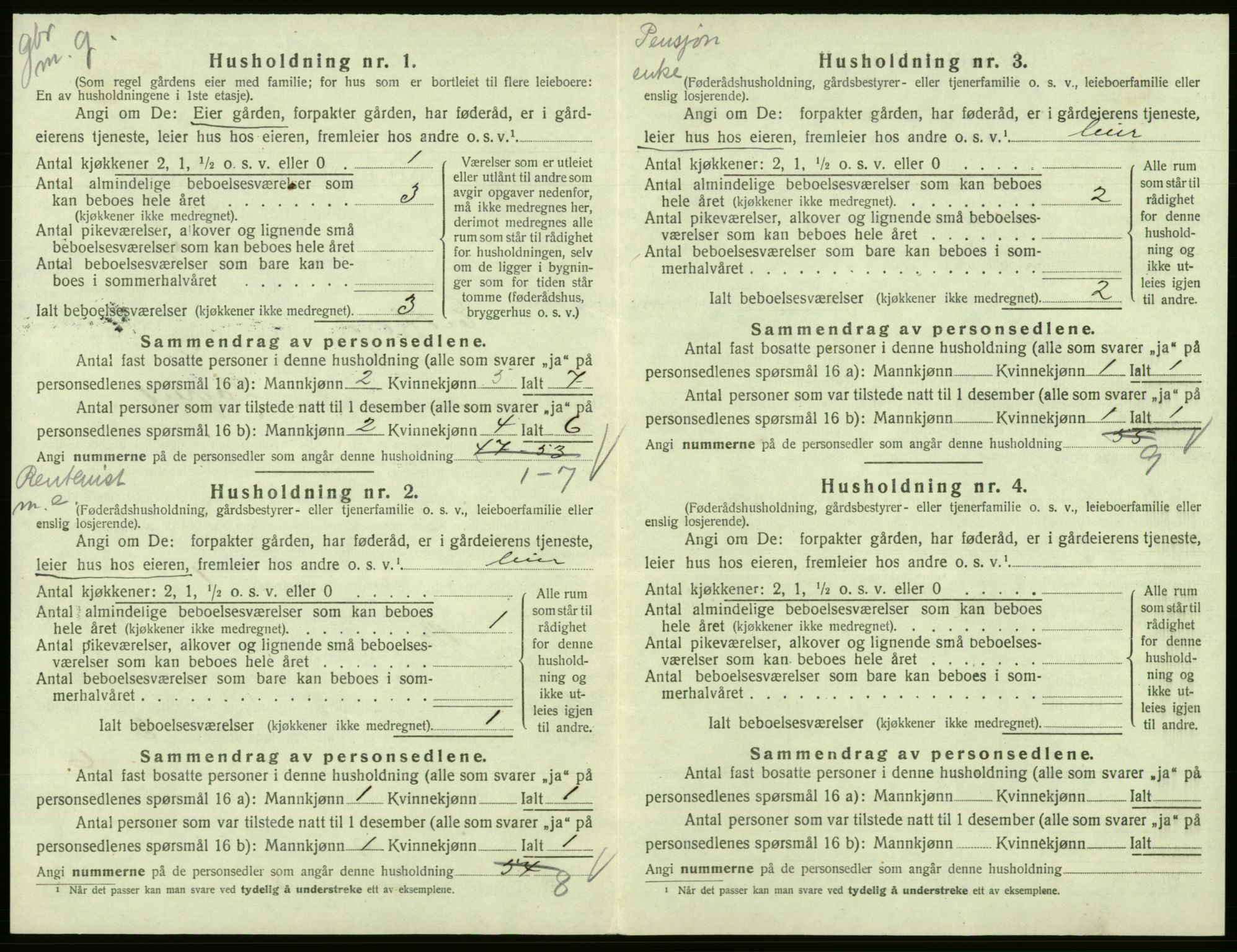 SAB, Folketelling 1920 for 1232 Eidfjord herred, 1920, s. 222