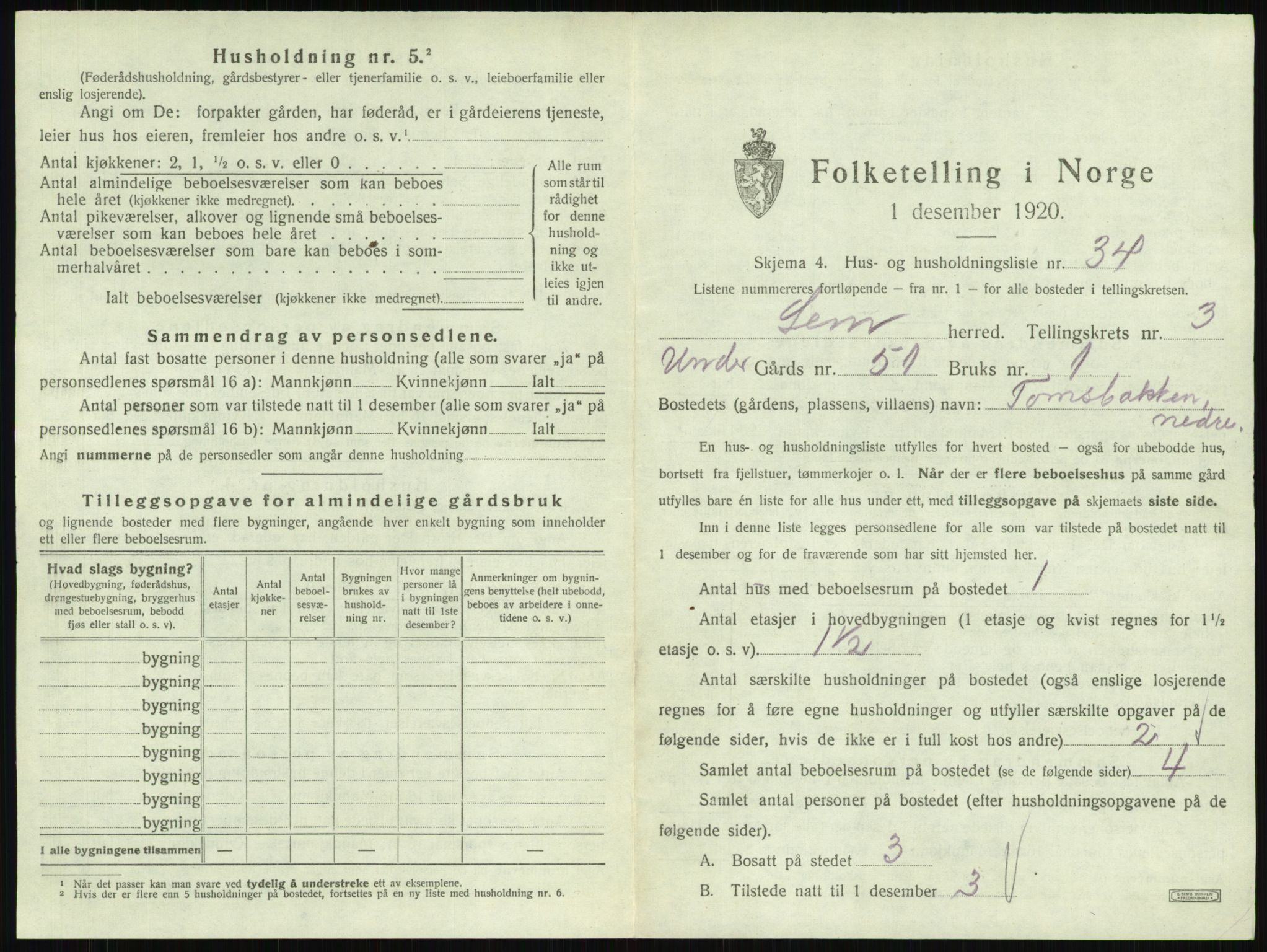 SAKO, Folketelling 1920 for 0721 Sem herred, 1920, s. 702