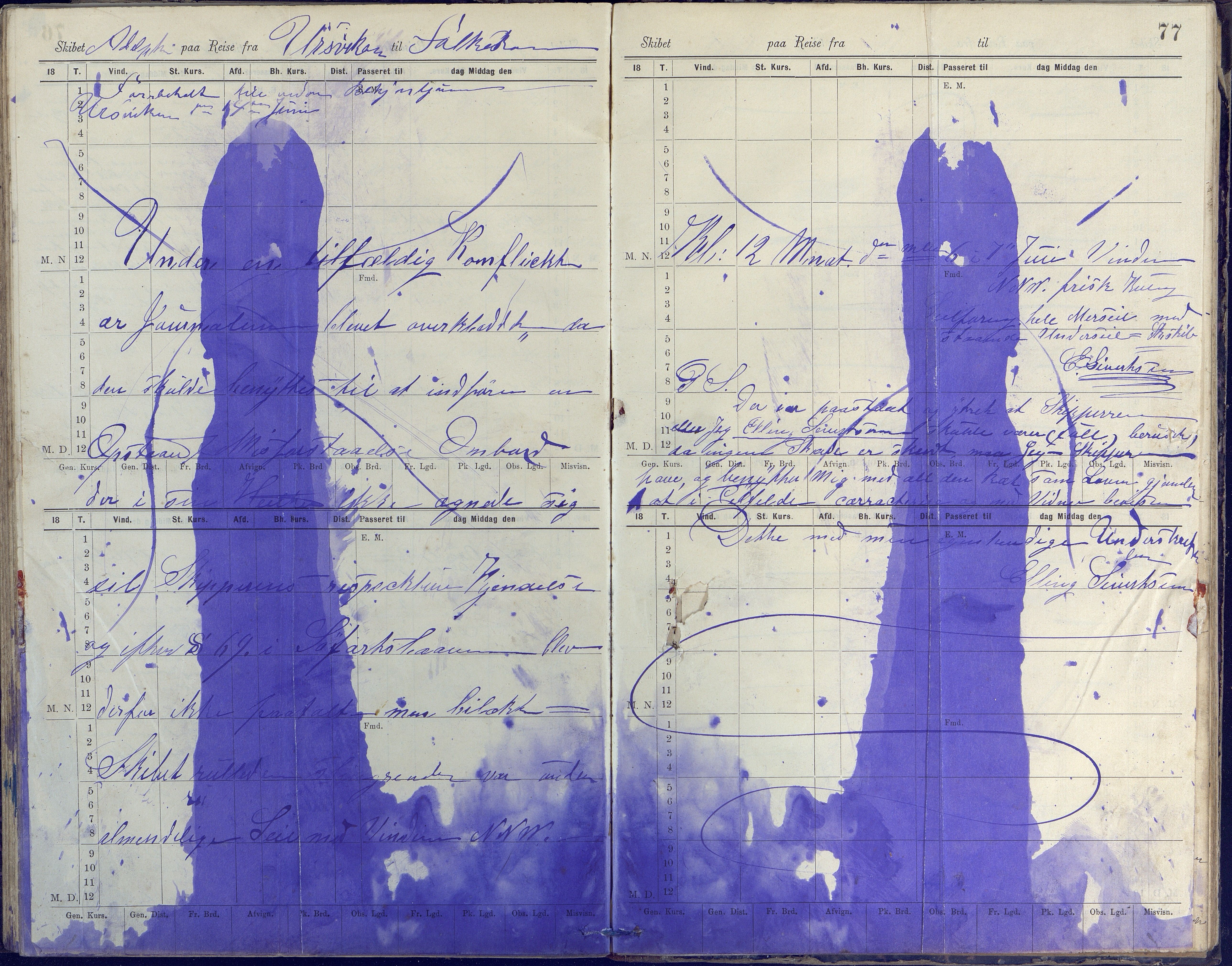 Fartøysarkivet, AAKS/PA-1934/F/L0002/0020: Flere fartøy (se mappenivå) / Adolphi (skonnert), 1888-1891, s. 77