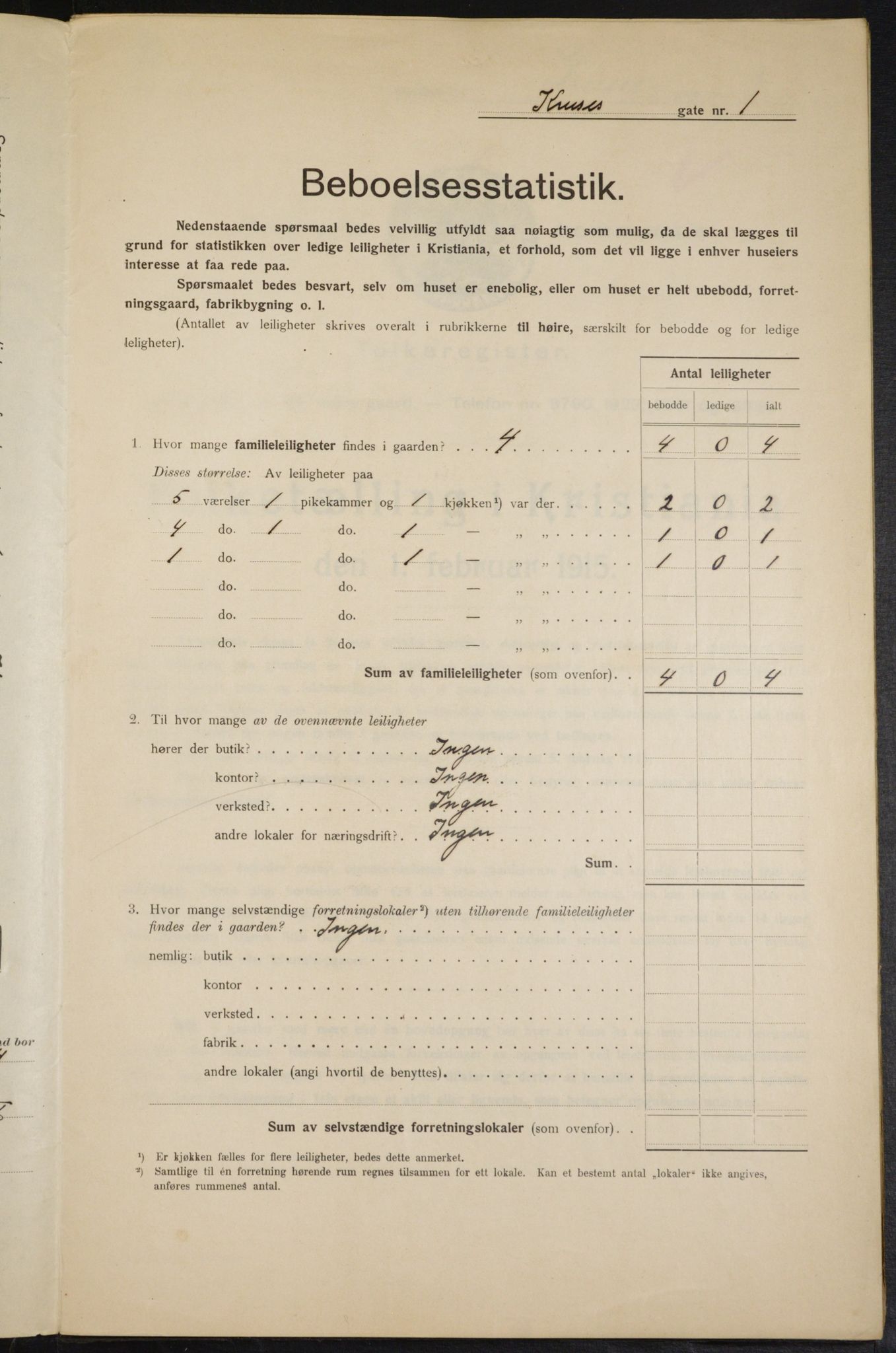 OBA, Kommunal folketelling 1.2.1915 for Kristiania, 1915, s. 54421