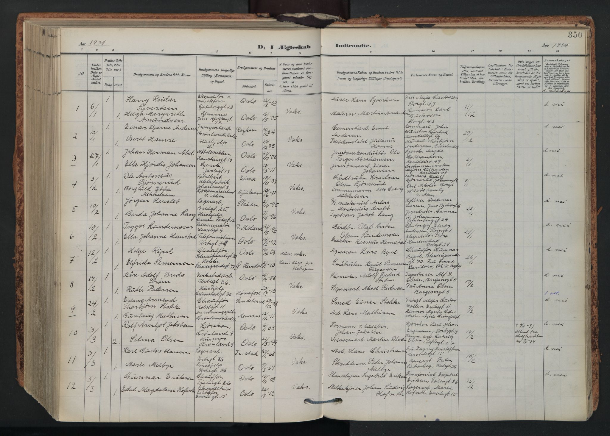 Grønland prestekontor Kirkebøker, AV/SAO-A-10848/F/Fa/L0017: Ministerialbok nr. 17, 1906-1934, s. 350
