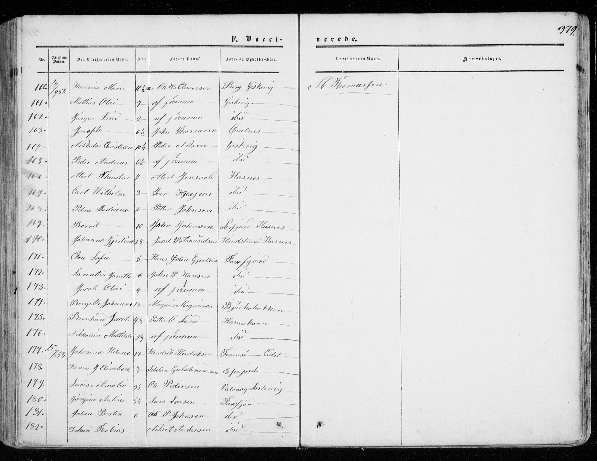 Tranøy sokneprestkontor, AV/SATØ-S-1313/I/Ia/Iaa/L0007kirke: Ministerialbok nr. 7, 1856-1866, s. 379