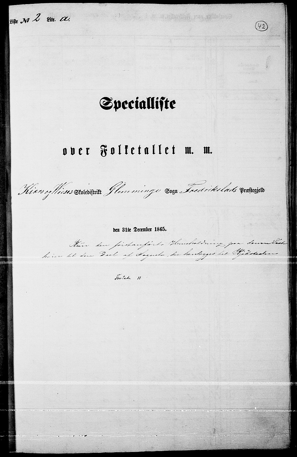 RA, Folketelling 1865 for 0132L Fredrikstad prestegjeld, Glemmen sokn, 1865, s. 40