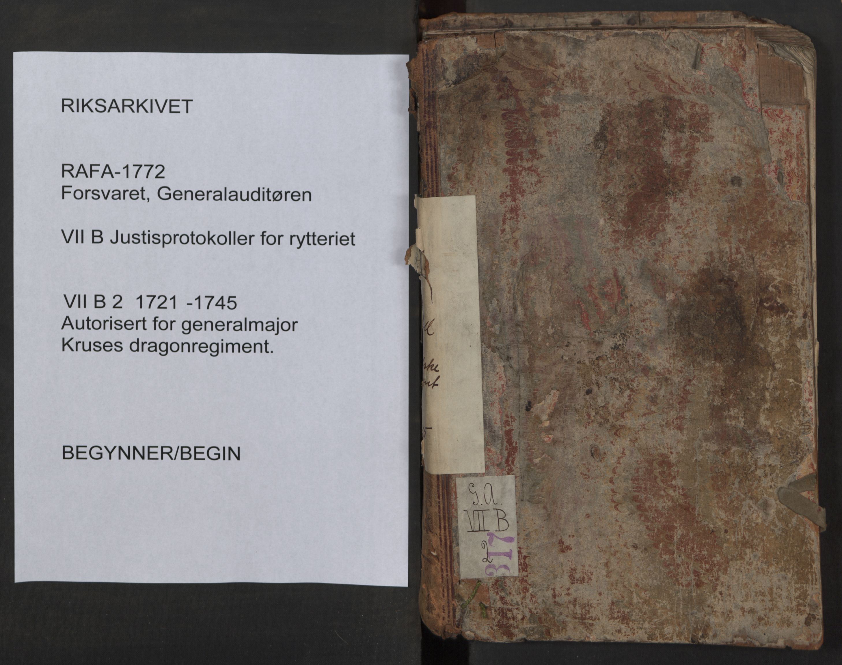 Forsvaret, Generalauditøren, RA/RAFA-1772/F/Fg/Fgb/L0002: Justitsprotokoller, 1721-1745