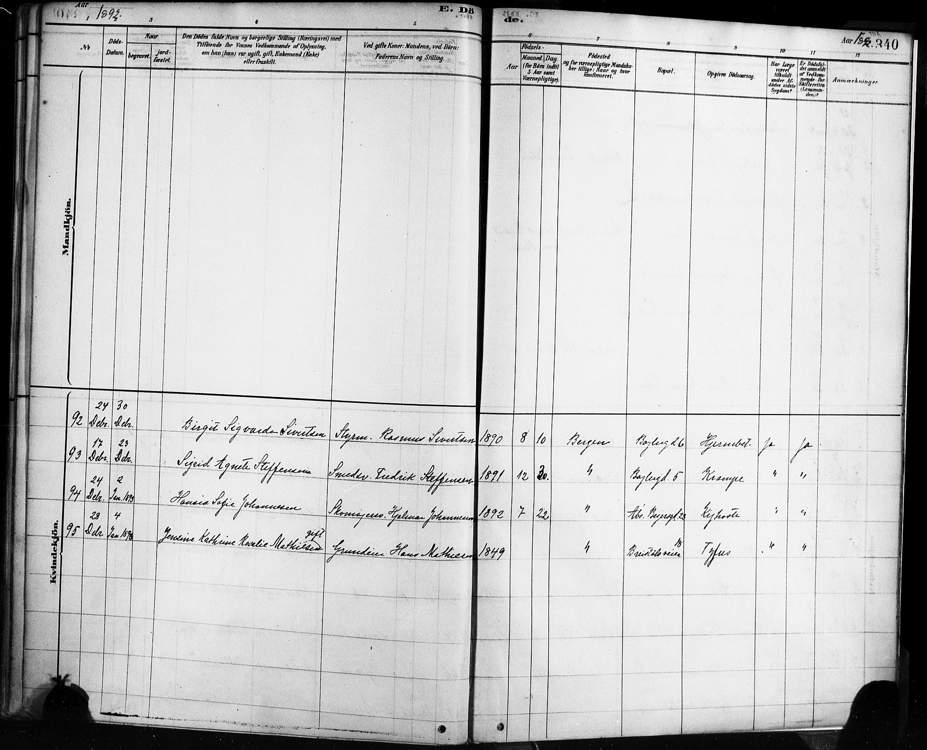 Sandviken Sokneprestembete, AV/SAB-A-77601/H/Ha/L0002: Ministerialbok nr. A 2, 1878-1896, s. 340