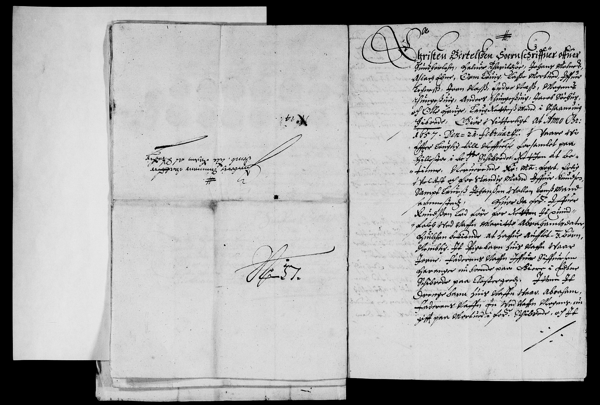 Rentekammeret inntil 1814, Reviderte regnskaper, Lensregnskaper, AV/RA-EA-5023/R/Rb/Rbt/L0133: Bergenhus len, 1655-1657