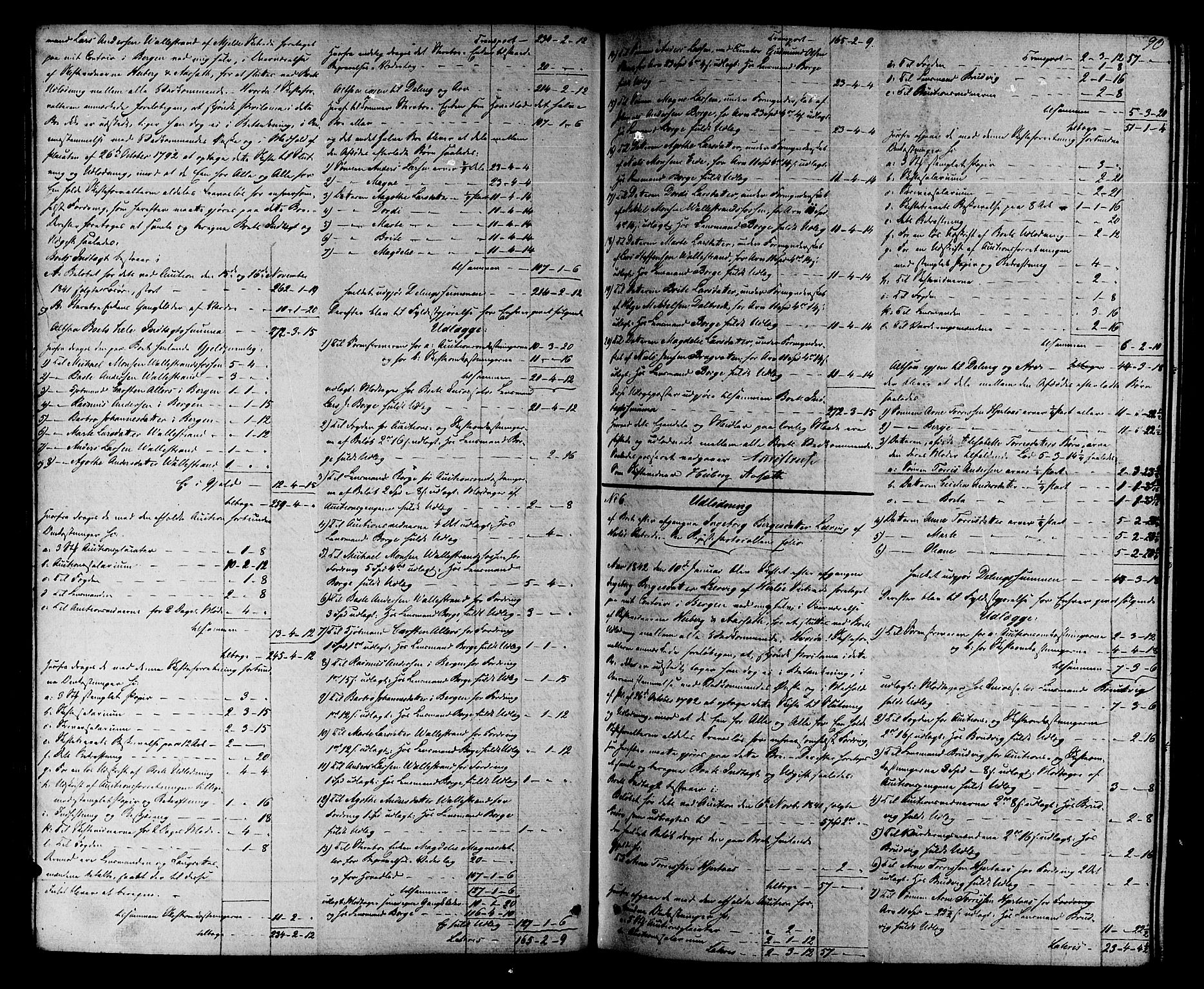 Nordhordland sorenskrivar, AV/SAB-A-2901/1/H/Hd/Hda/L0001a: Skifteutlodningsprotokollar, 1841-1845, s. 89b-90a