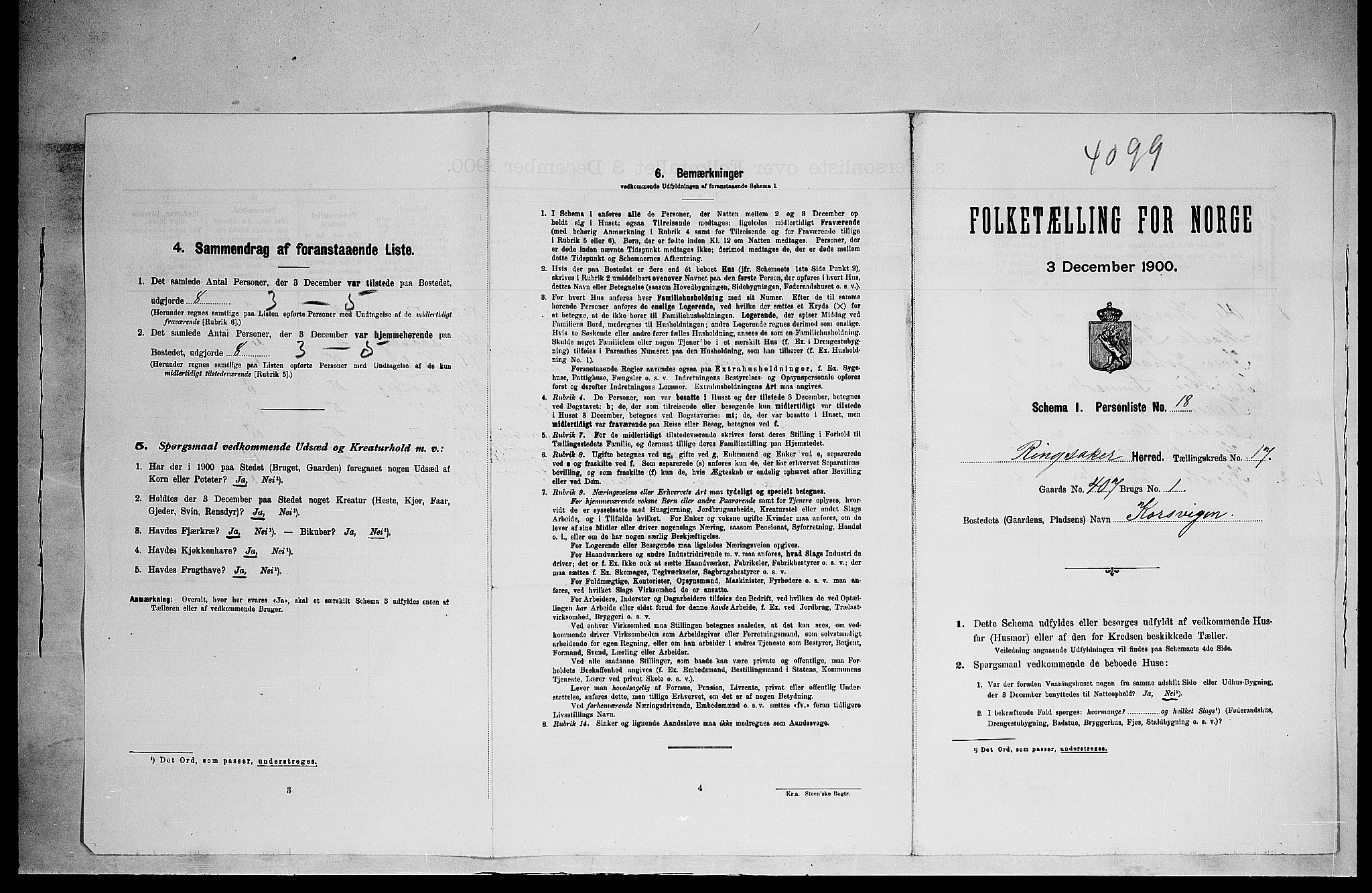 SAH, Folketelling 1900 for 0412 Ringsaker herred, 1900, s. 3132