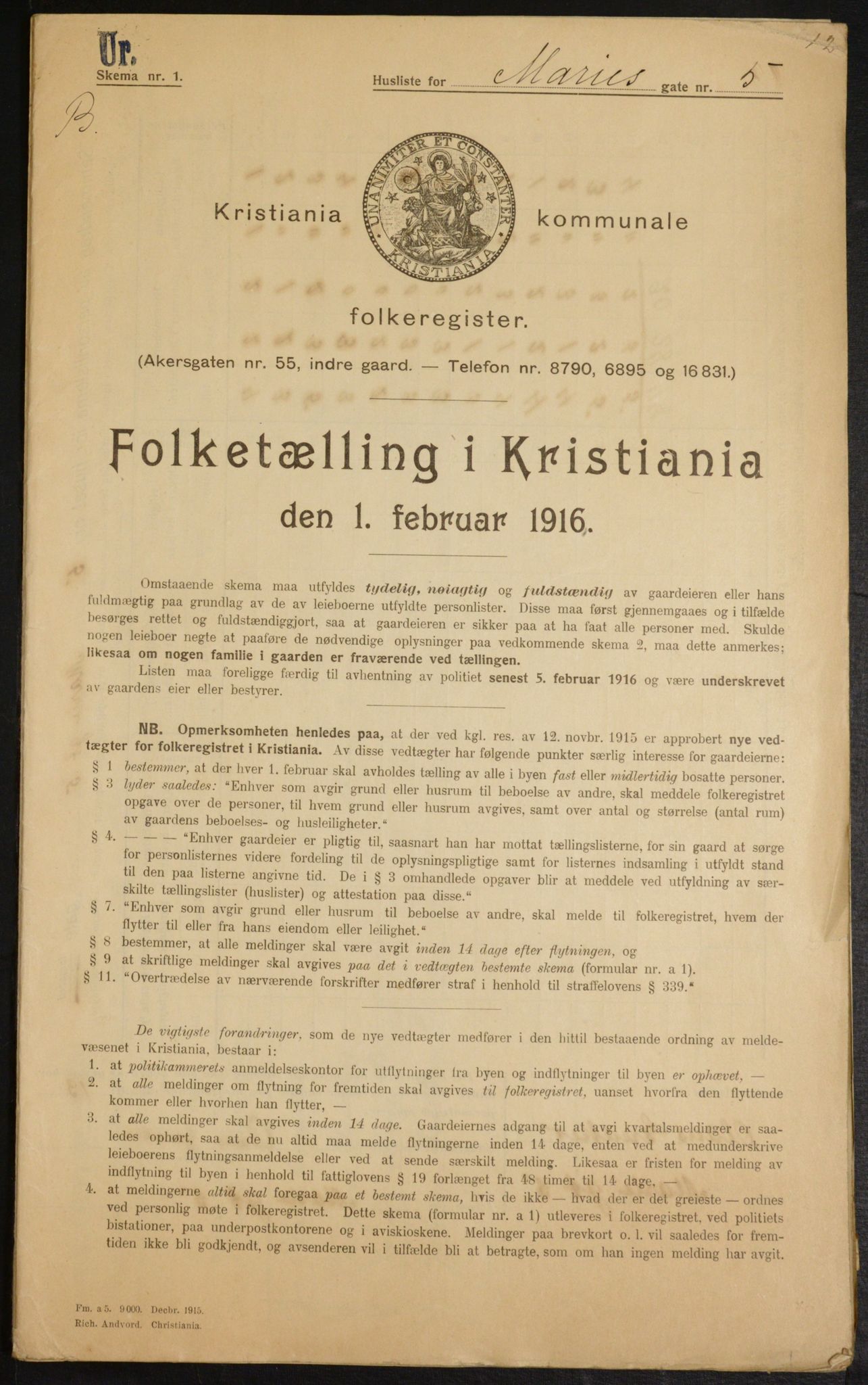 OBA, Kommunal folketelling 1.2.1916 for Kristiania, 1916, s. 64228