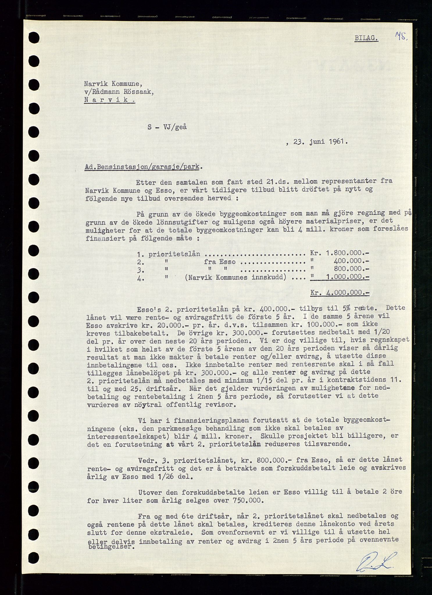 Pa 0982 - Esso Norge A/S, AV/SAST-A-100448/A/Aa/L0001/0002: Den administrerende direksjon Board minutes (styrereferater) / Den administrerende direksjon Board minutes (styrereferater), 1960-1961, s. 122